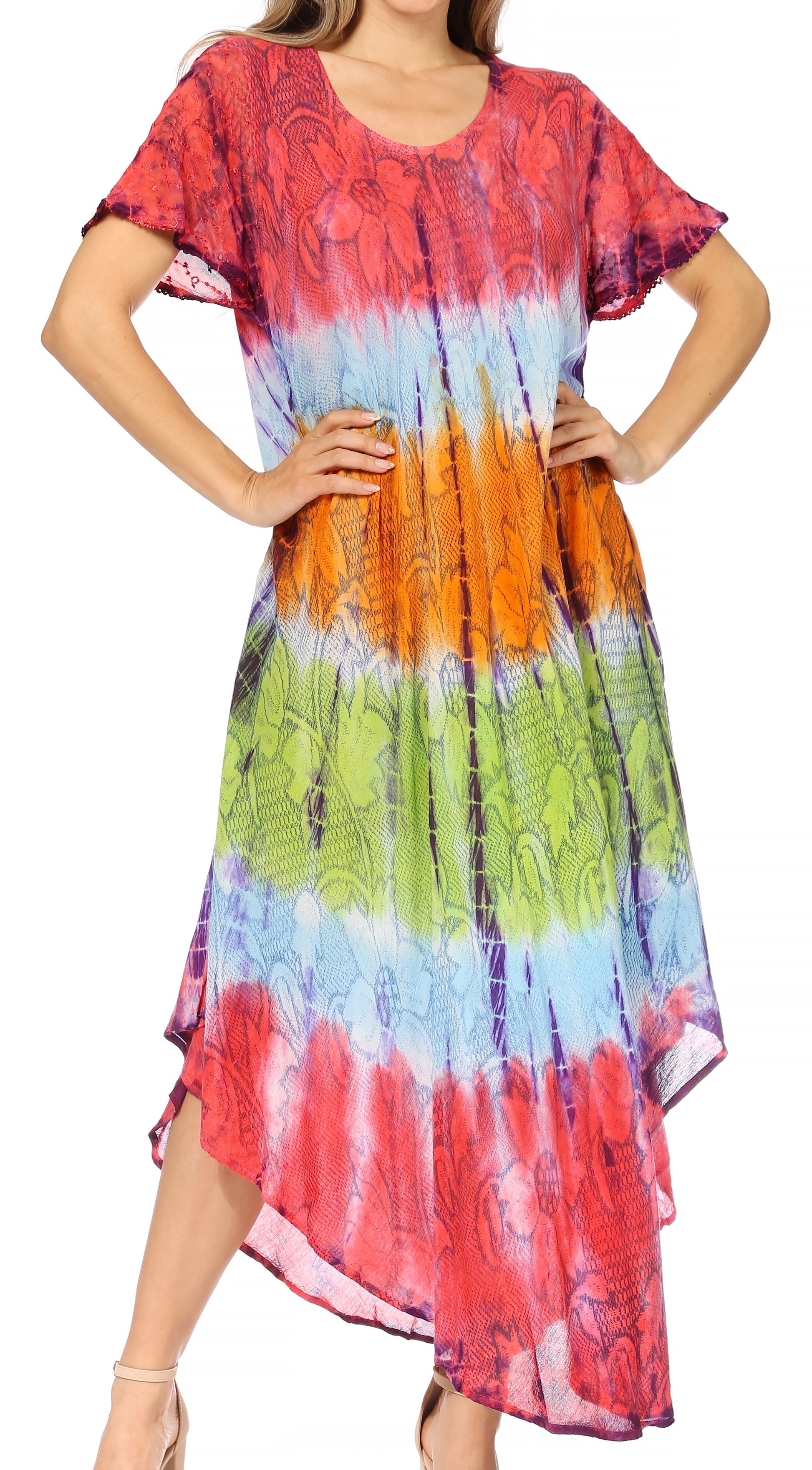 Sakkas Mika Ombre Floral Caftan Dress - Concordia Style Boutique