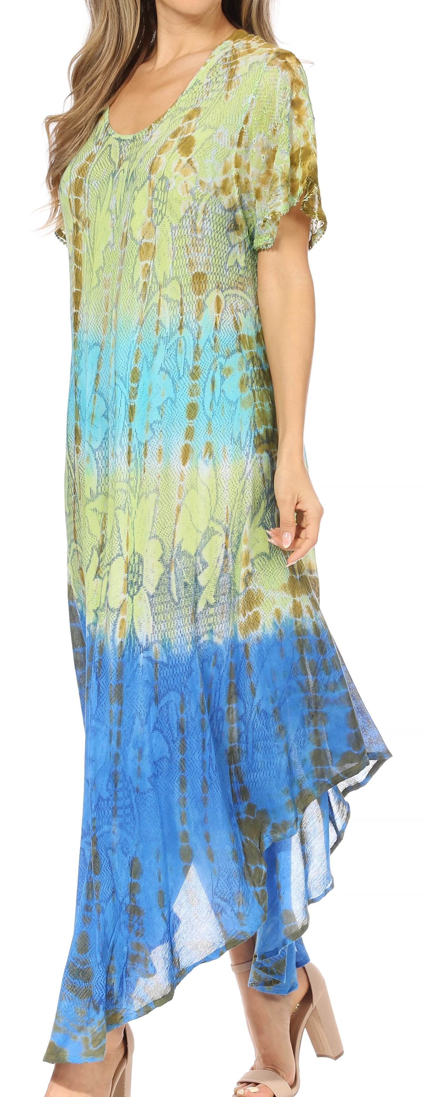 Sakkas Mika Ombre Floral Caftan Dress - Concordia Style Boutique