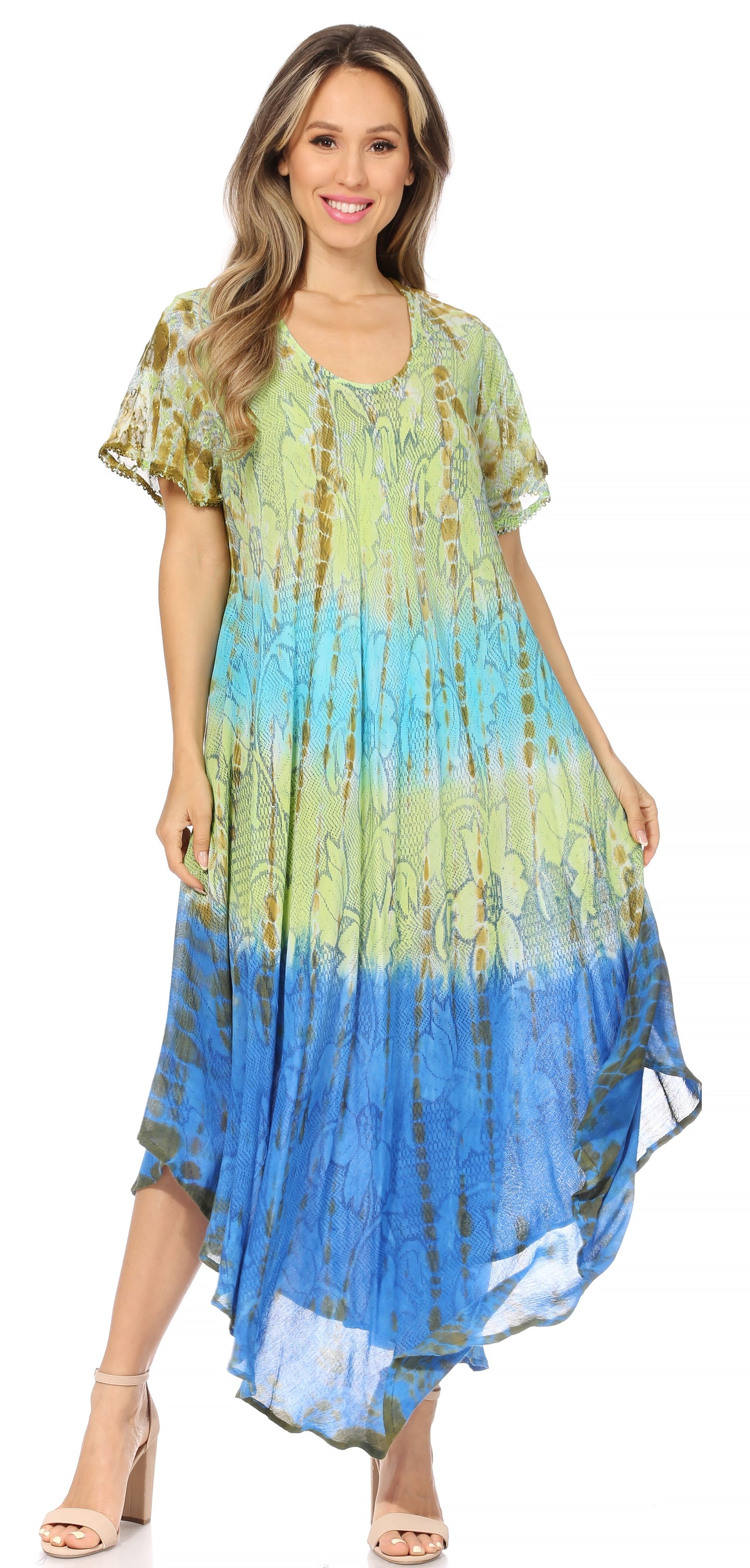 Sakkas Mika Ombre Floral Caftan Dress - Concordia Style Boutique