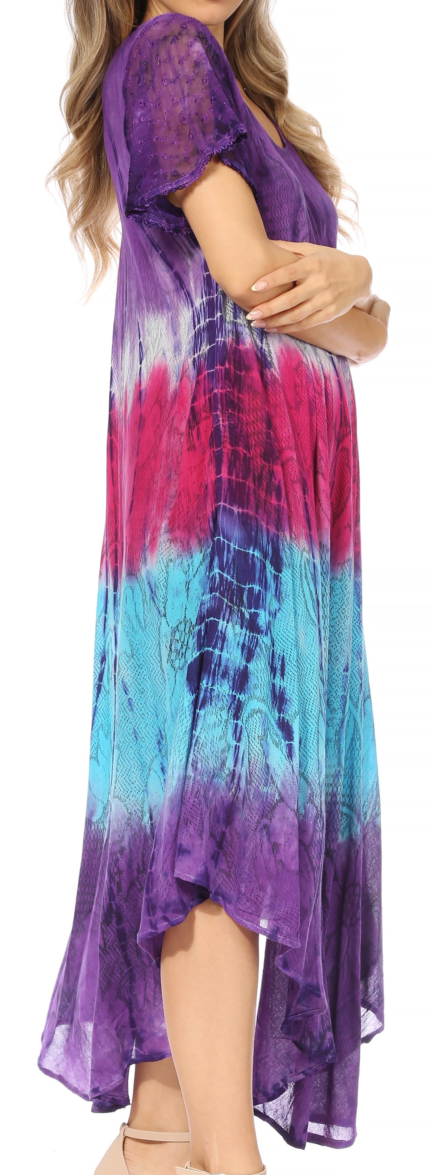 Sakkas Mika Ombre Floral Caftan Dress - Concordia Style Boutique
