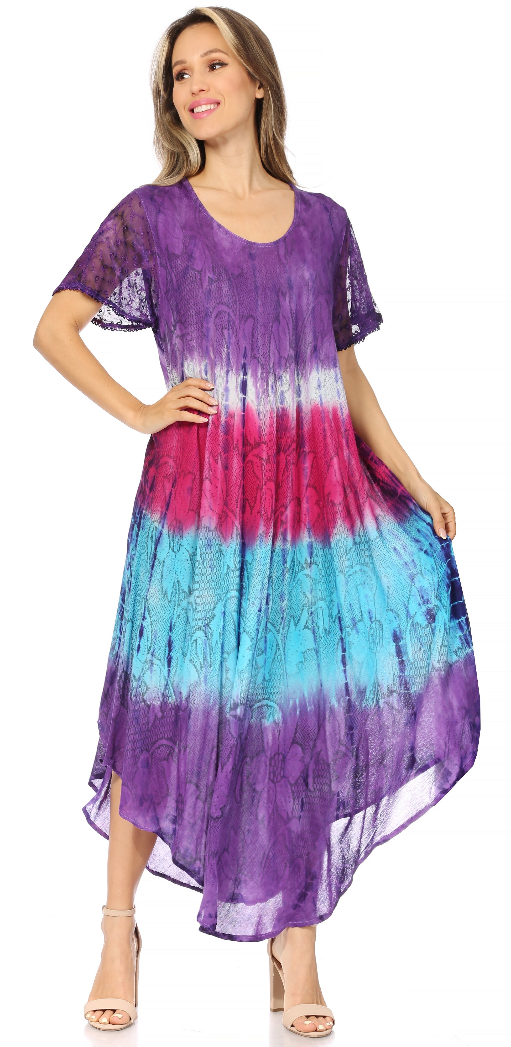 Sakkas Mika Ombre Floral Caftan Dress - Concordia Style Boutique