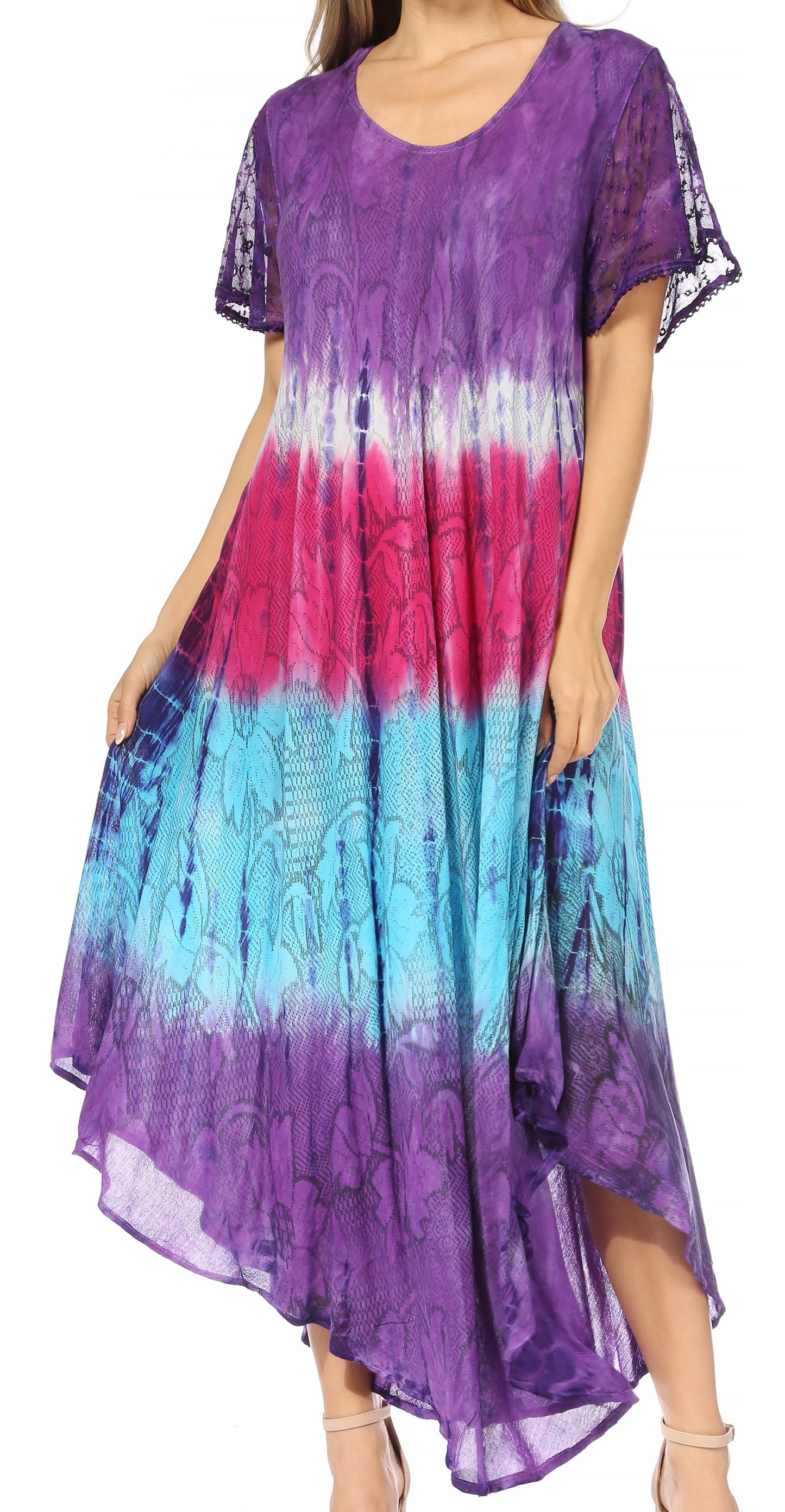 Sakkas Mika Ombre Floral Caftan Dress - Concordia Style Boutique