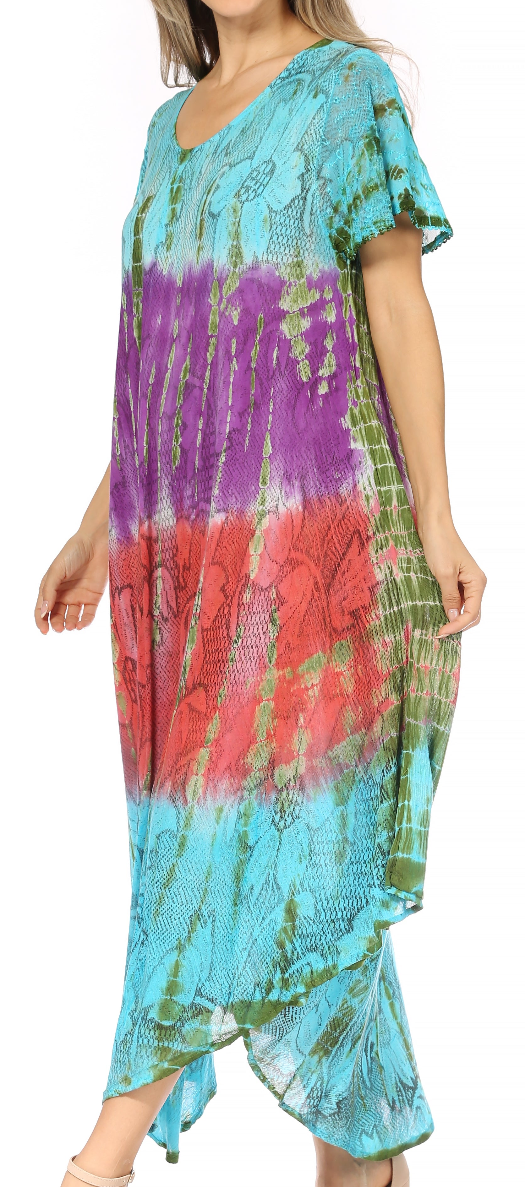 Sakkas Mika Ombre Floral Caftan Dress - Concordia Style Boutique