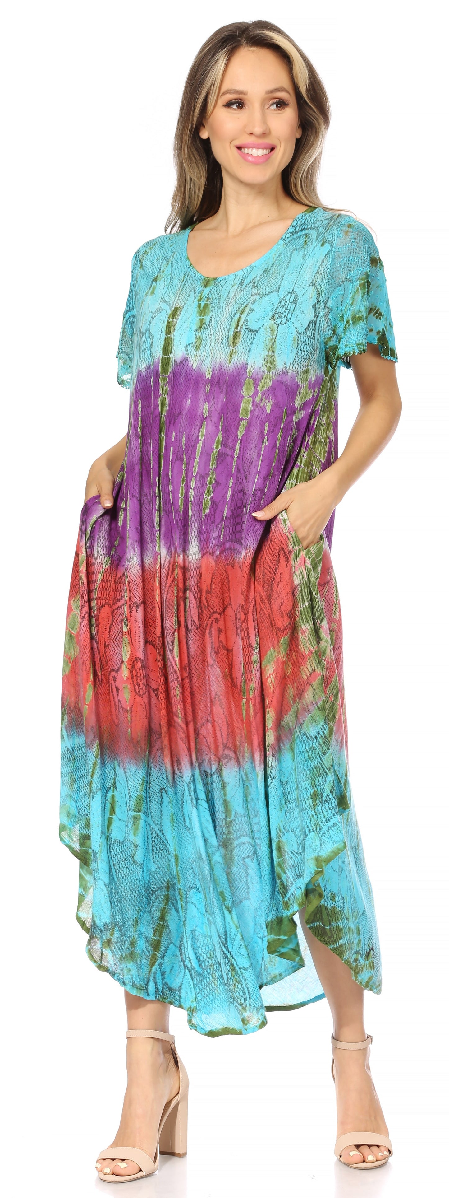 Sakkas Mika Ombre Floral Caftan Dress - Concordia Style Boutique