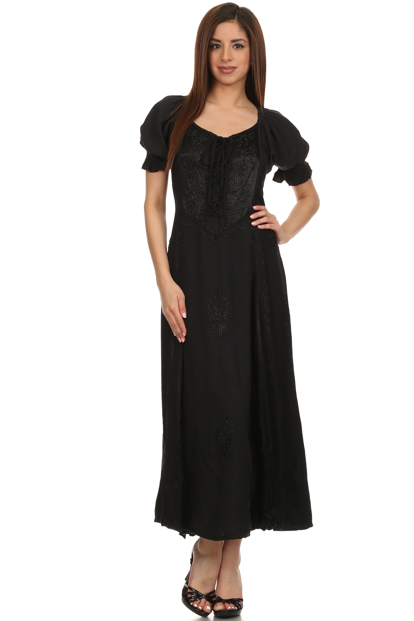 Sakkas Bridget Embroidered Renaissance Dress - Concordia Style Boutique