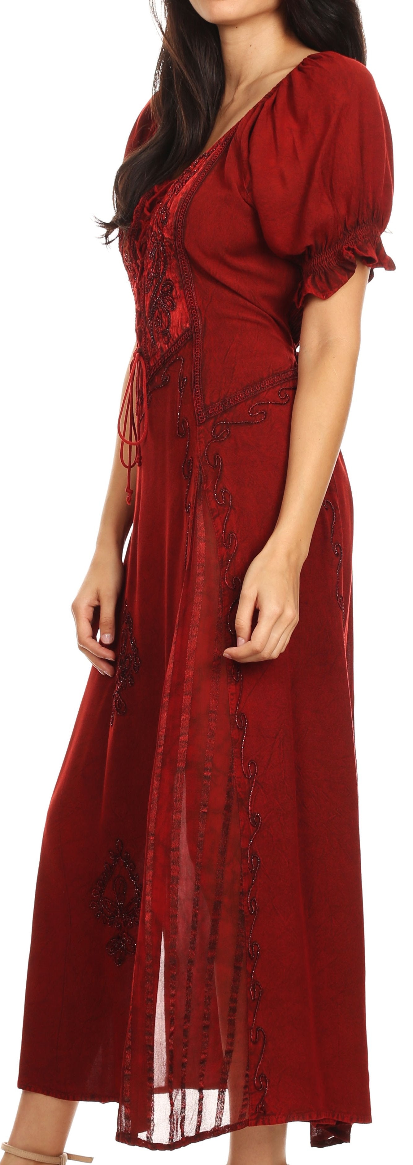 Sakkas Bridget Embroidered Renaissance Dress - Concordia Style Boutique