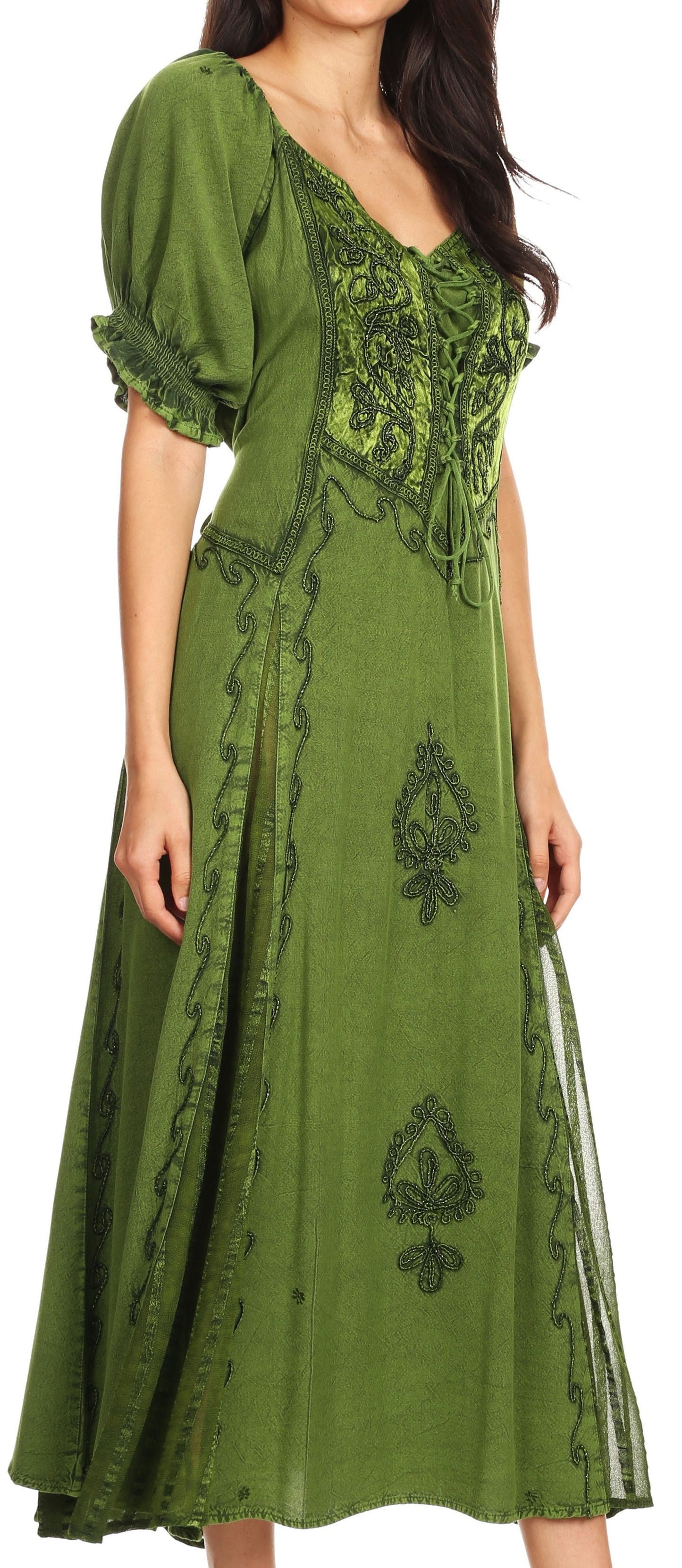 Sakkas Bridget Embroidered Renaissance Dress - Concordia Style Boutique