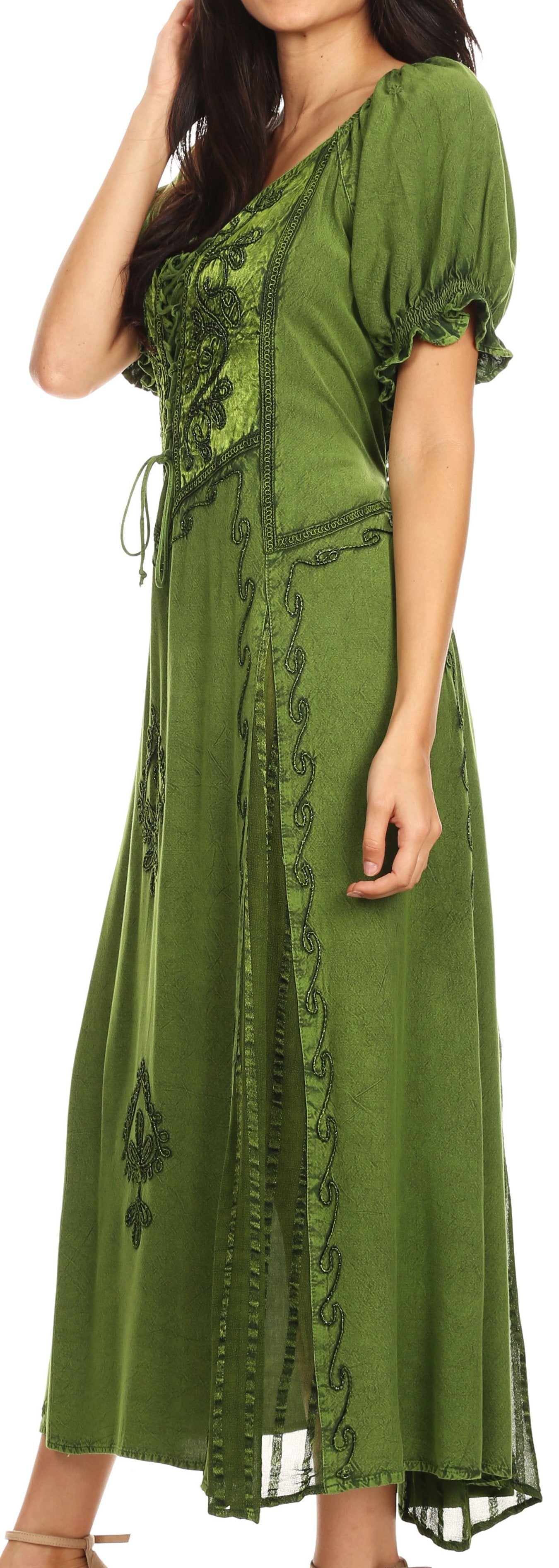 Sakkas Bridget Embroidered Renaissance Dress - Concordia Style Boutique