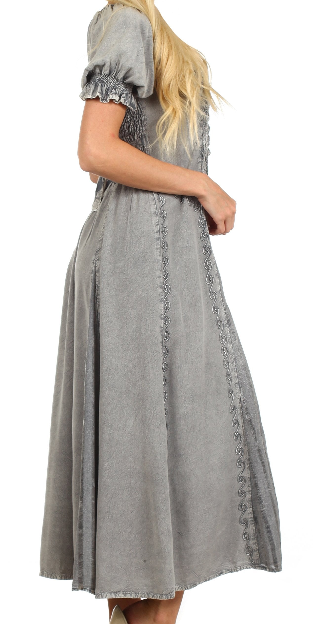 Sakkas Bridget Embroidered Renaissance Dress - Concordia Style Boutique