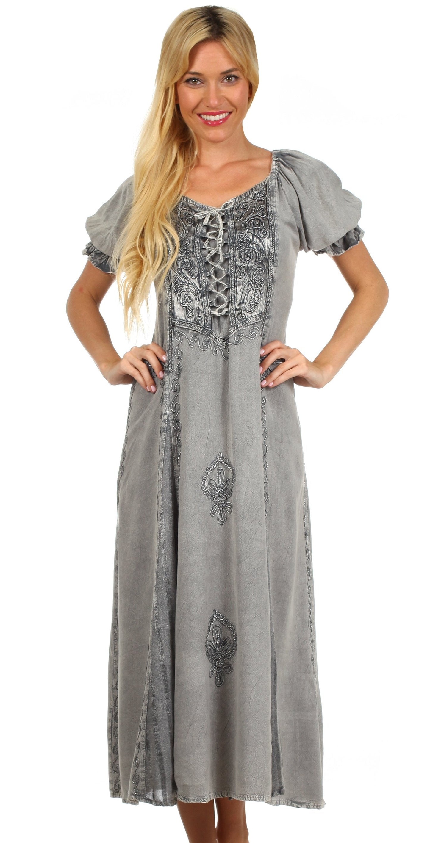 Sakkas Bridget Embroidered Renaissance Dress - Concordia Style Boutique