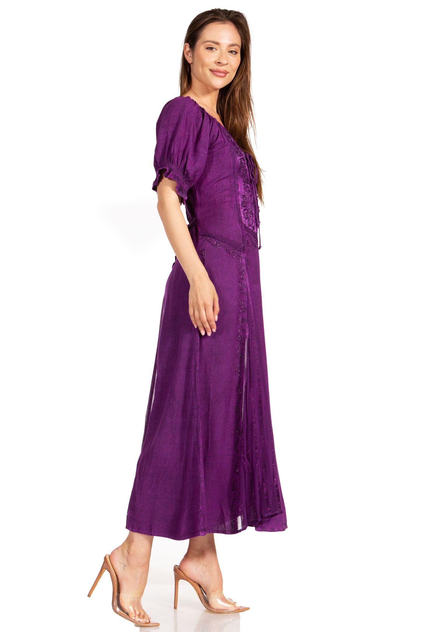 Sakkas Bridget Embroidered Renaissance Dress - Concordia Style Boutique