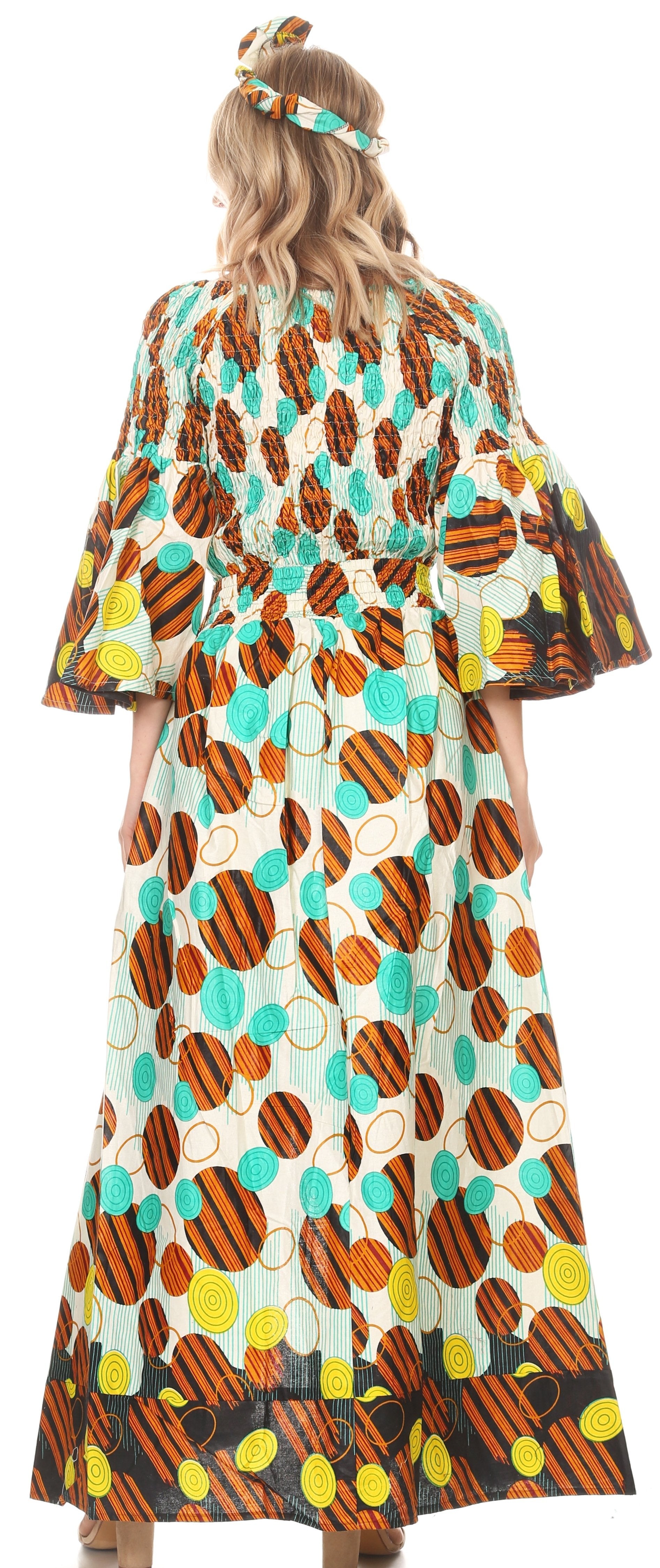 Sakkas Tesa Women's Off the Shoulder Top Pants Set African Ankara Print w/Pockets - Concordia Style Boutique