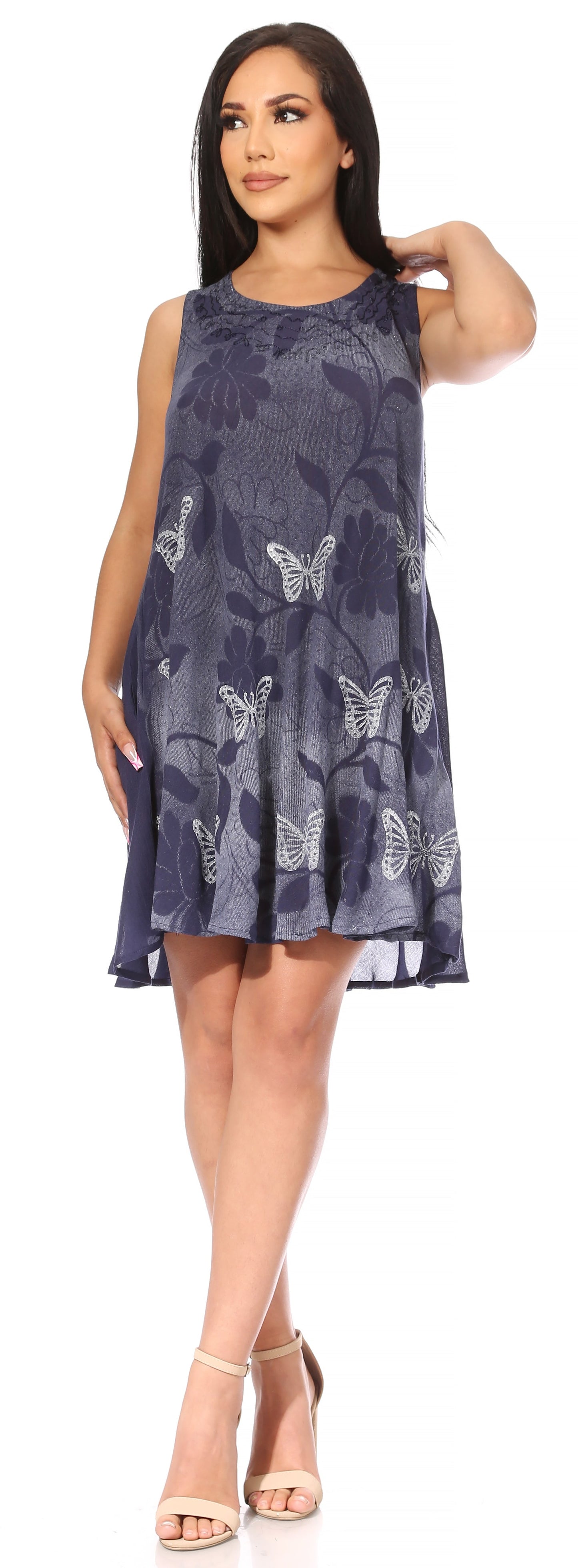 Sakkas Marta Women's Casual Summer Tie Dye Flowy Boho Maxi Sleeveless Dress Loose - Concordia Style Boutique