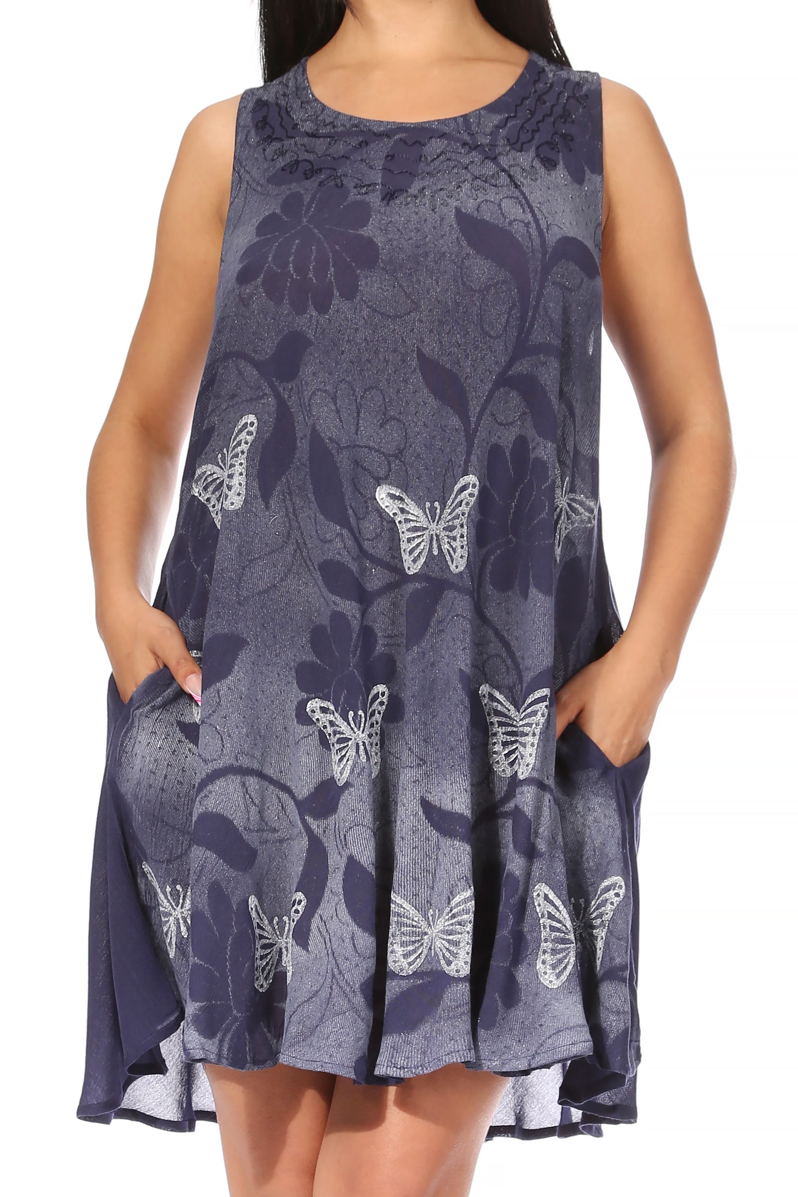 Sakkas Marta Women's Casual Summer Tie Dye Flowy Boho Maxi Sleeveless Dress Loose - Concordia Style Boutique