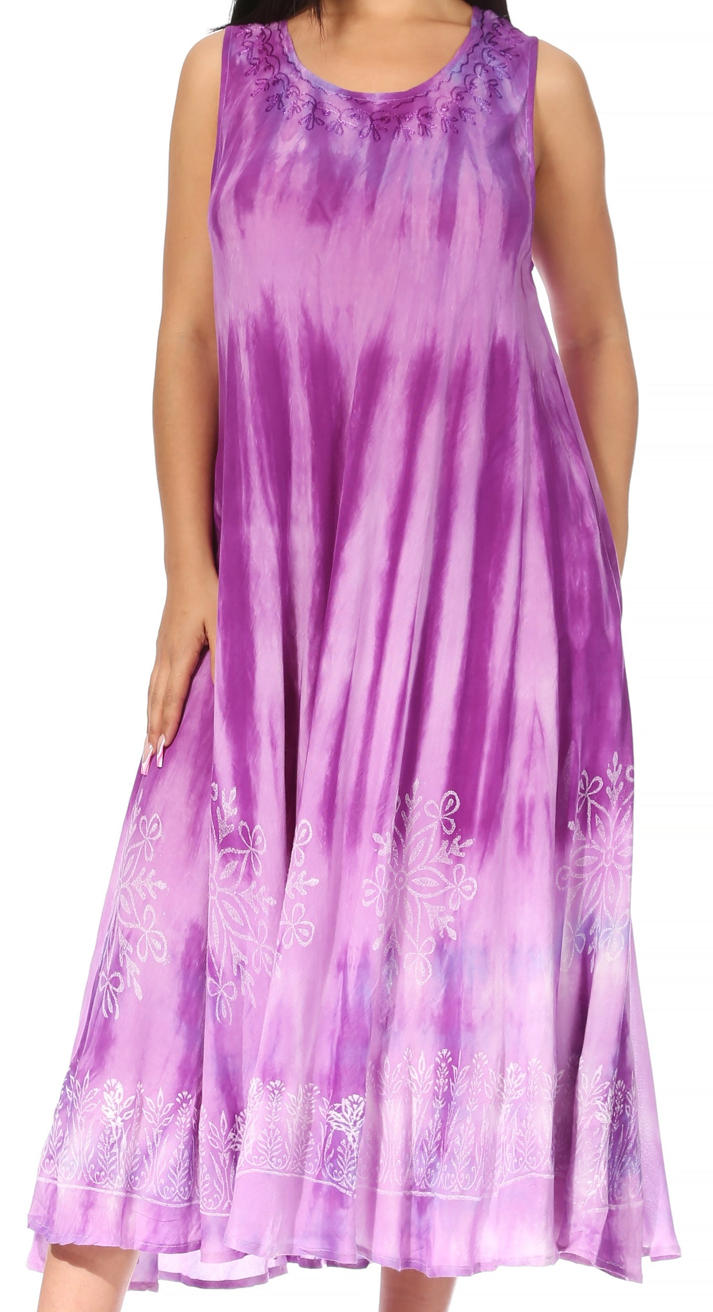 Sakkas Liza Women's Sleeveless Maxi Caftan Dress for Casual Summer Wear with Bohemian Flair and Handy Pockets - Concordia Style Boutique