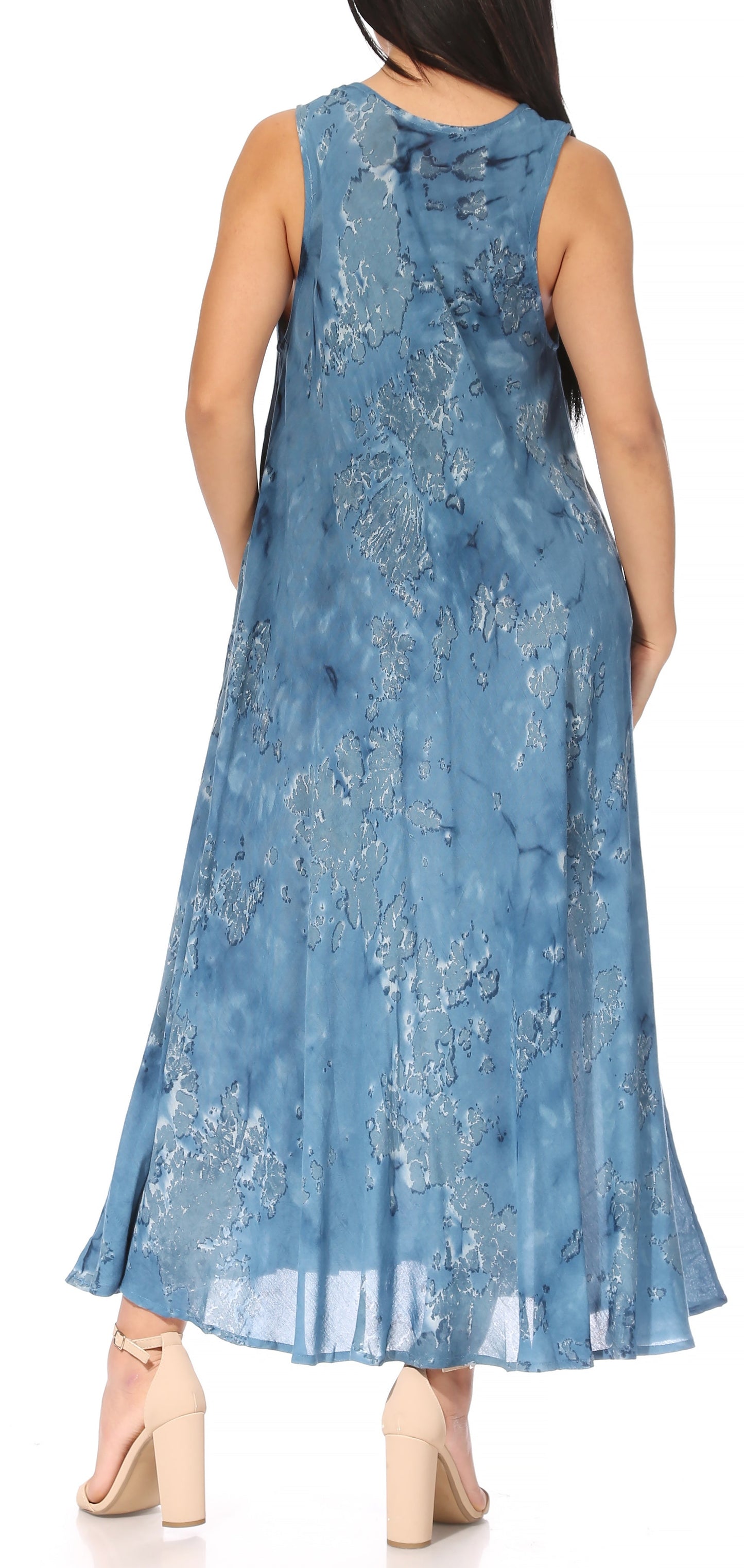 Sakkas Liza Women's Sleeveless Maxi Caftan Dress for Casual Summer Wear with Bohemian Flair and Handy Pockets - Concordia Style Boutique