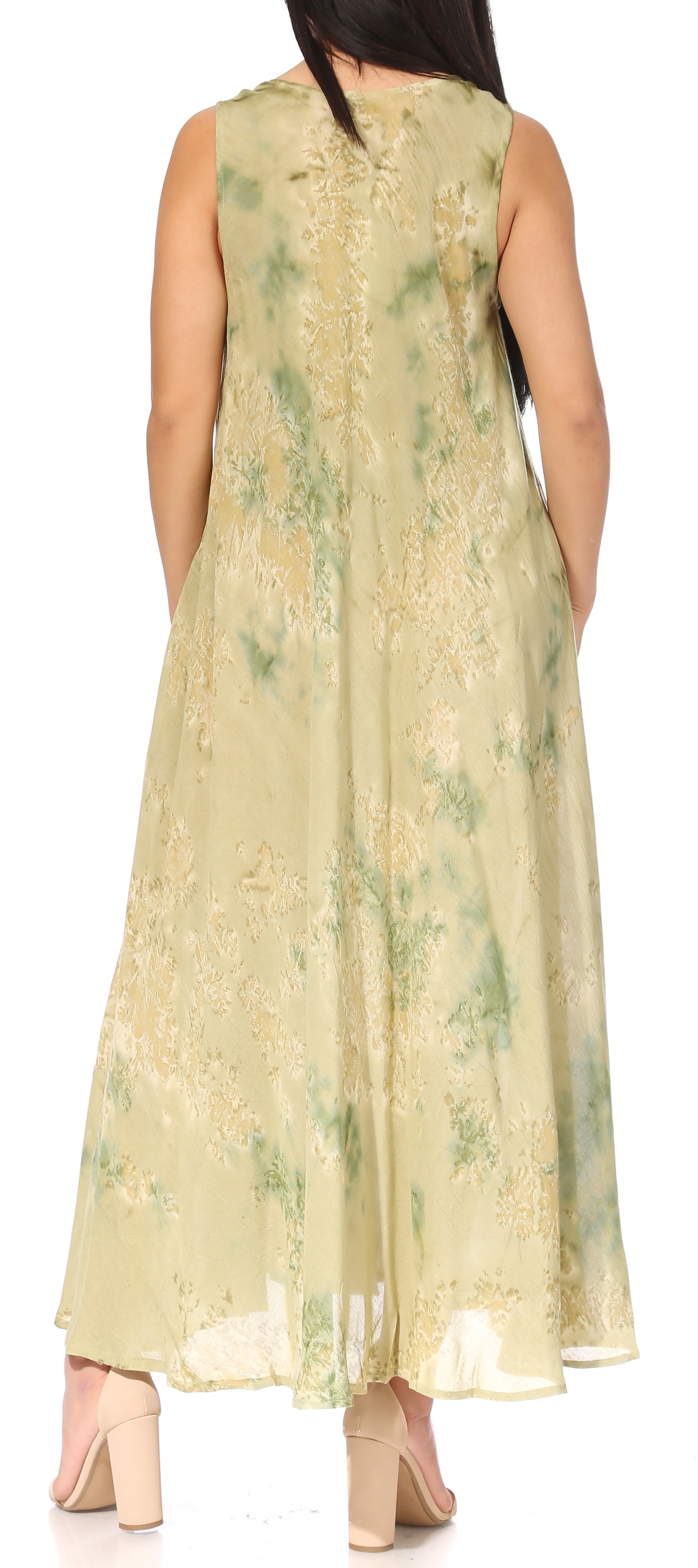 Sakkas Liza Women's Sleeveless Maxi Caftan Dress for Casual Summer Wear with Bohemian Flair and Handy Pockets - Concordia Style Boutique