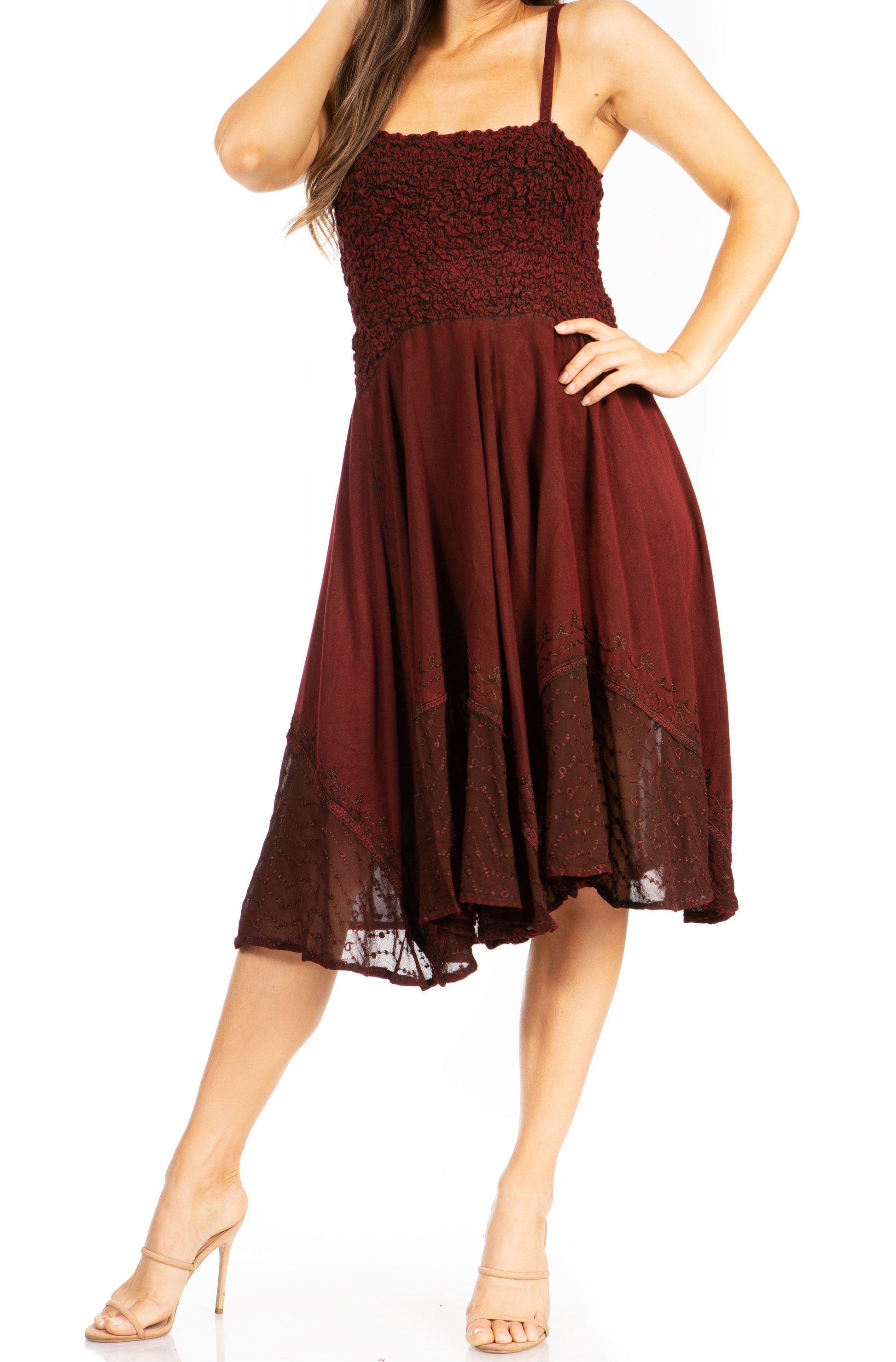Sakkas Aphrodite Embroidered Batik Dress - Concordia Style Boutique