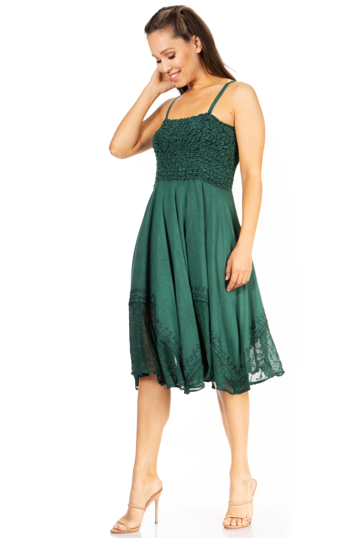 Sakkas Aphrodite Embroidered Batik Dress - Concordia Style Boutique
