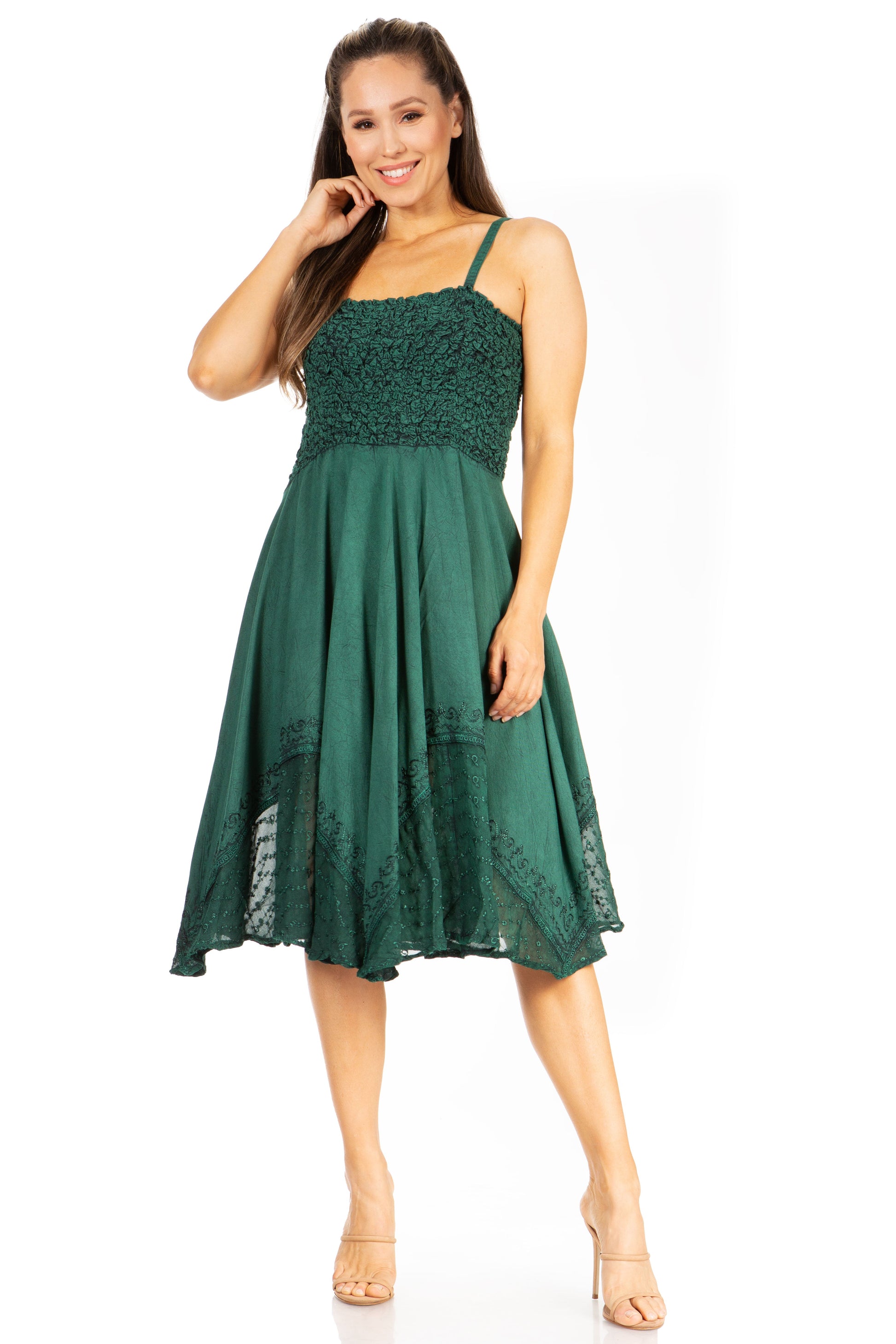 Sakkas Aphrodite Embroidered Batik Dress - Concordia Style Boutique