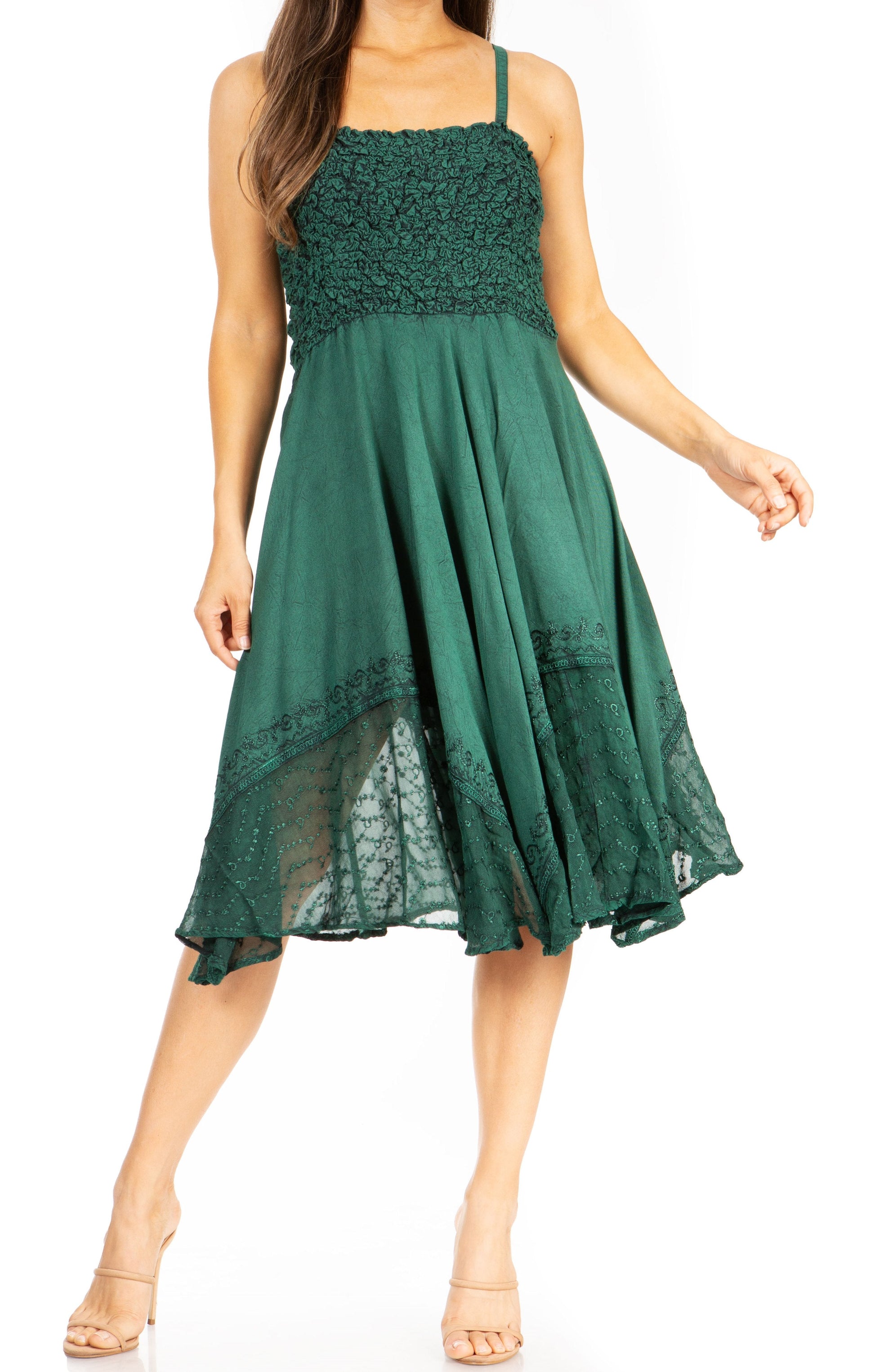 Sakkas Aphrodite Embroidered Batik Dress - Concordia Style Boutique