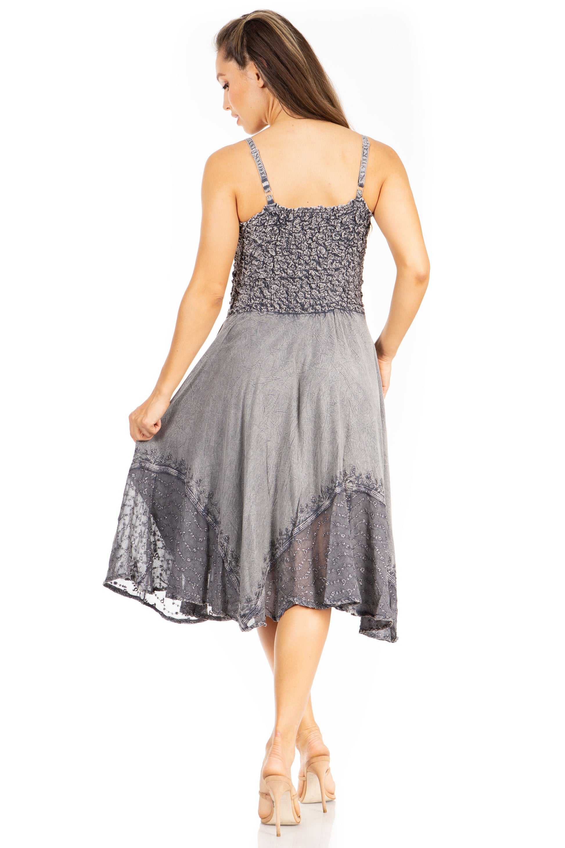 Sakkas Aphrodite Embroidered Batik Dress - Concordia Style Boutique