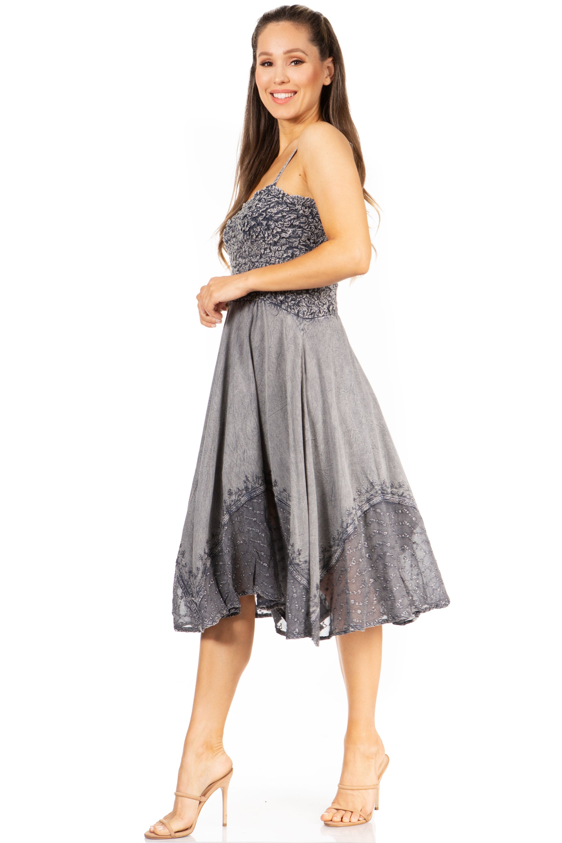 Sakkas Aphrodite Embroidered Batik Dress - Concordia Style Boutique
