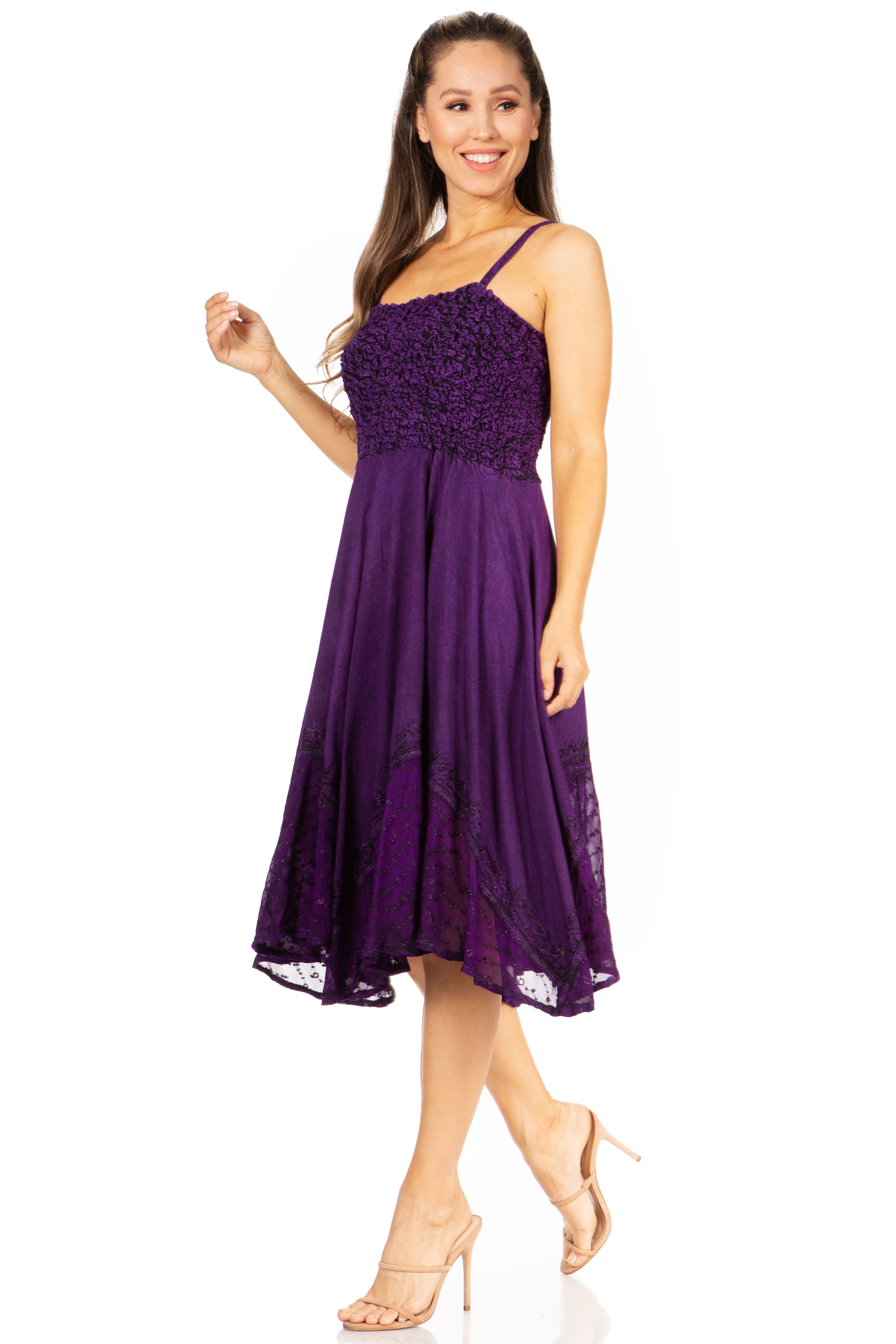 Sakkas Aphrodite Embroidered Batik Dress - Concordia Style Boutique