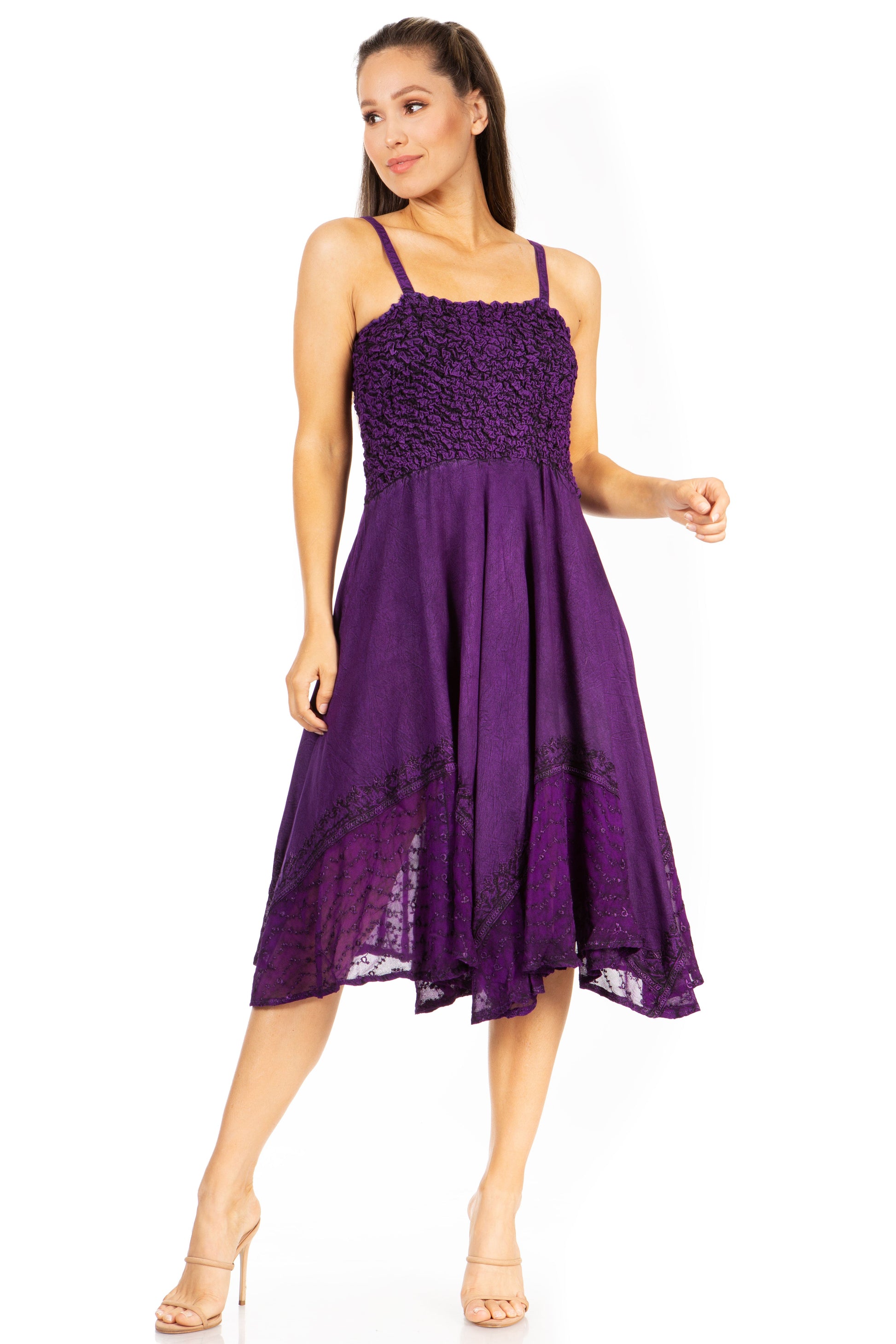 Sakkas Aphrodite Embroidered Batik Dress - Concordia Style Boutique
