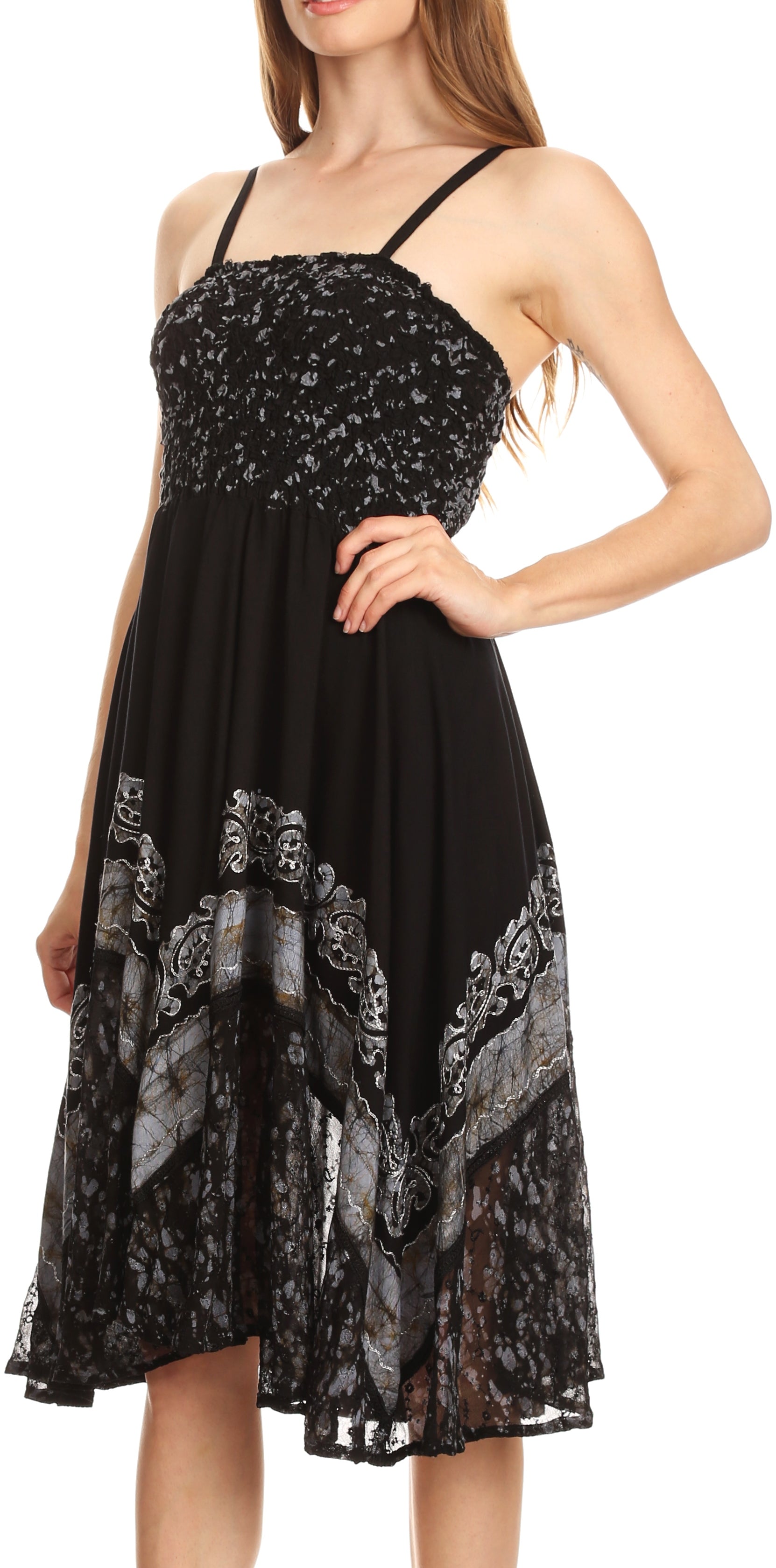 Sakkas Aphrodite Embroidered Batik Dress - Concordia Style Boutique