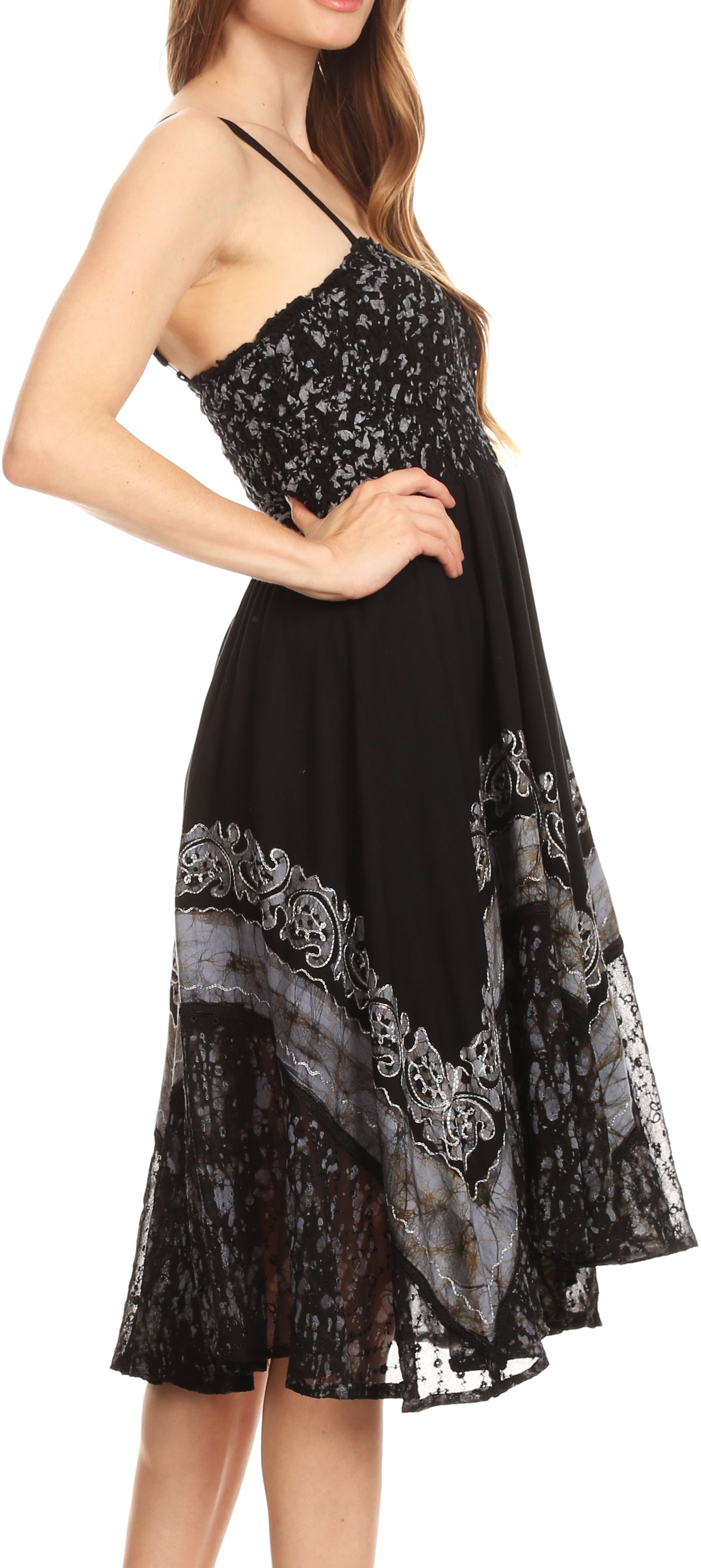 Sakkas Aphrodite Embroidered Batik Dress - Concordia Style Boutique