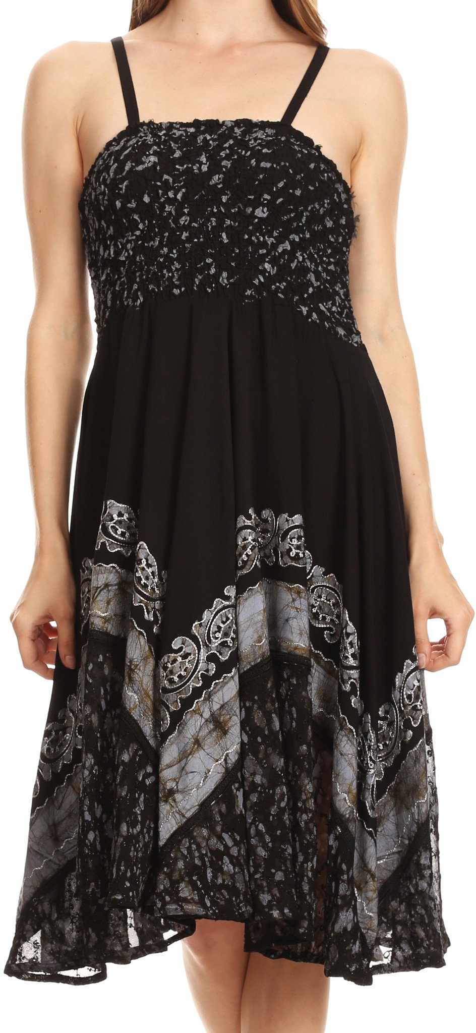 Sakkas Aphrodite Embroidered Batik Dress - Concordia Style Boutique