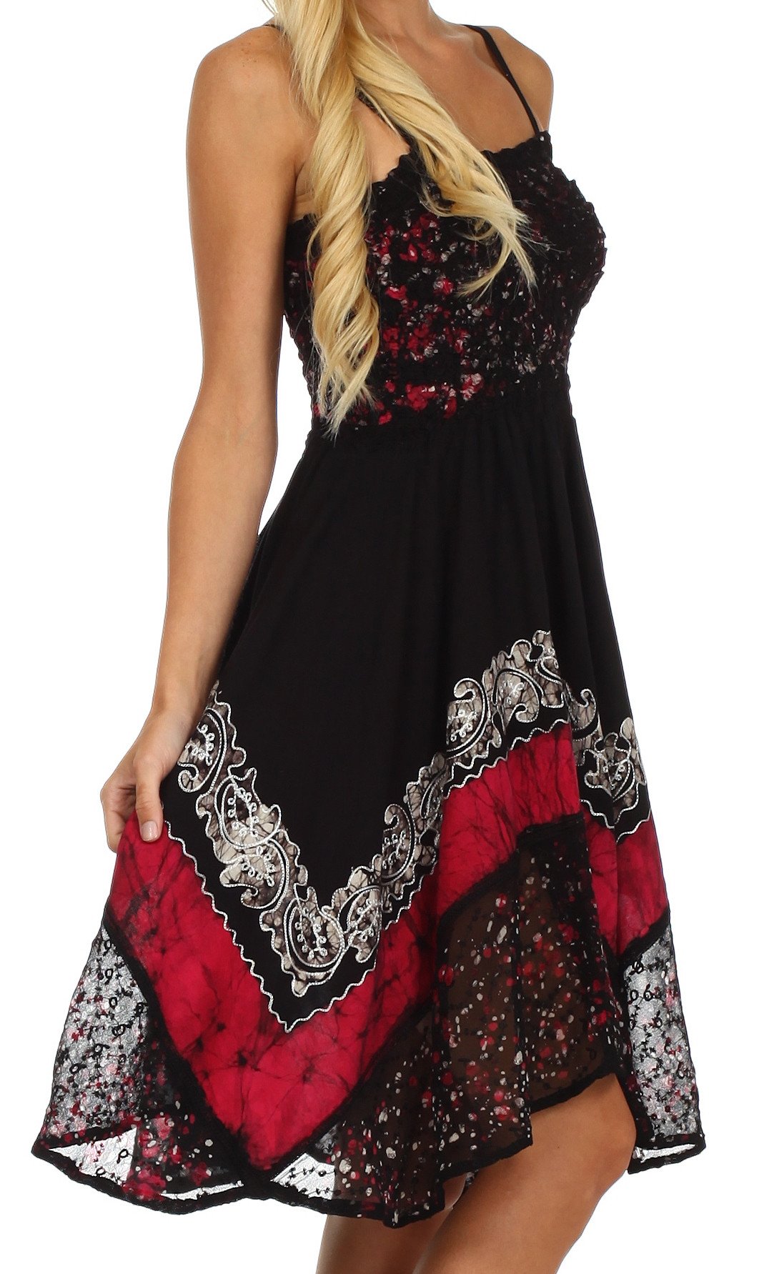 Sakkas Aphrodite Embroidered Batik Dress - Concordia Style Boutique