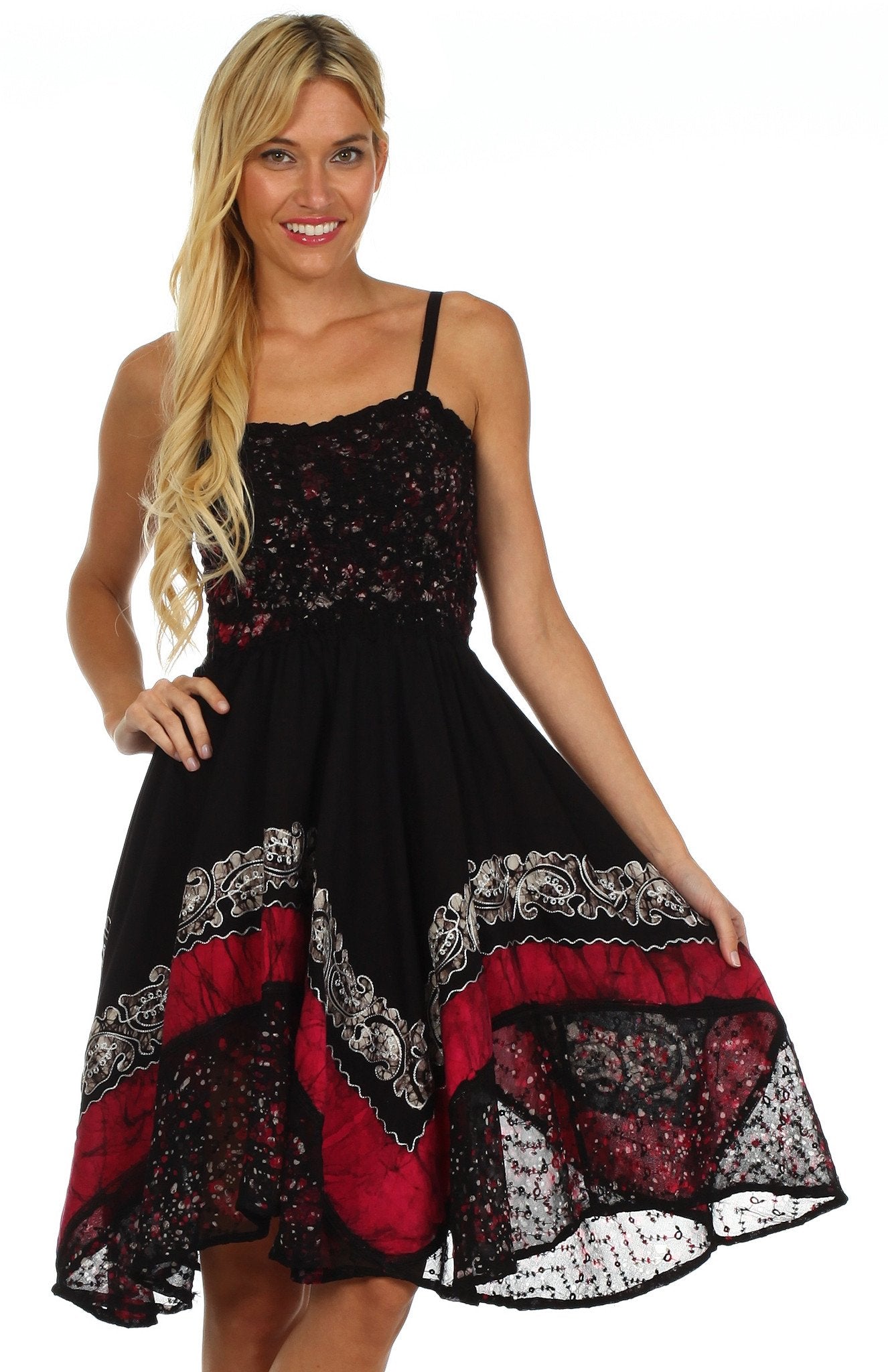 Sakkas Aphrodite Embroidered Batik Dress - Concordia Style Boutique