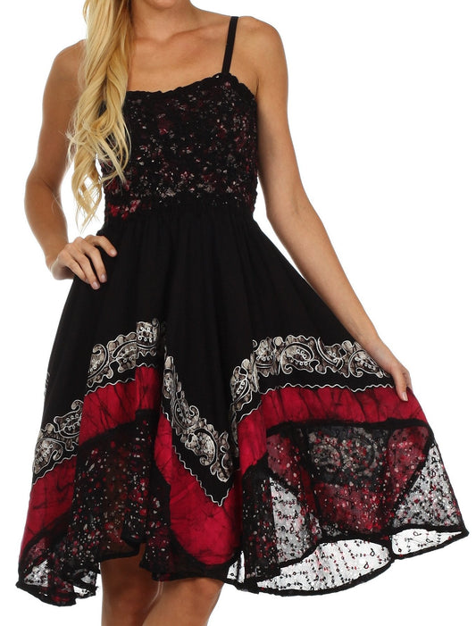 Sakkas Aphrodite Embroidered Batik Dress - Concordia Style Boutique