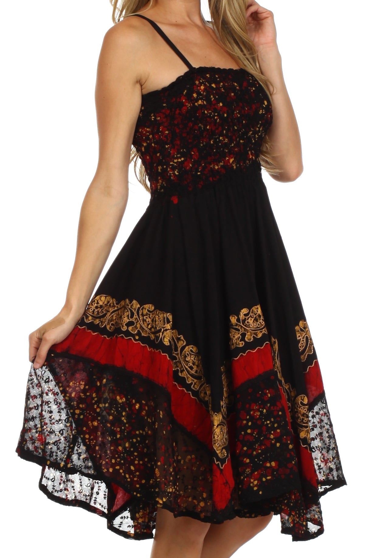 Sakkas Aphrodite Embroidered Batik Dress - Concordia Style Boutique