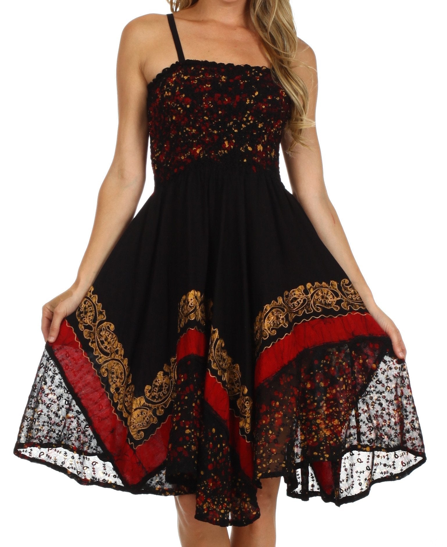Sakkas Aphrodite Embroidered Batik Dress - Concordia Style Boutique