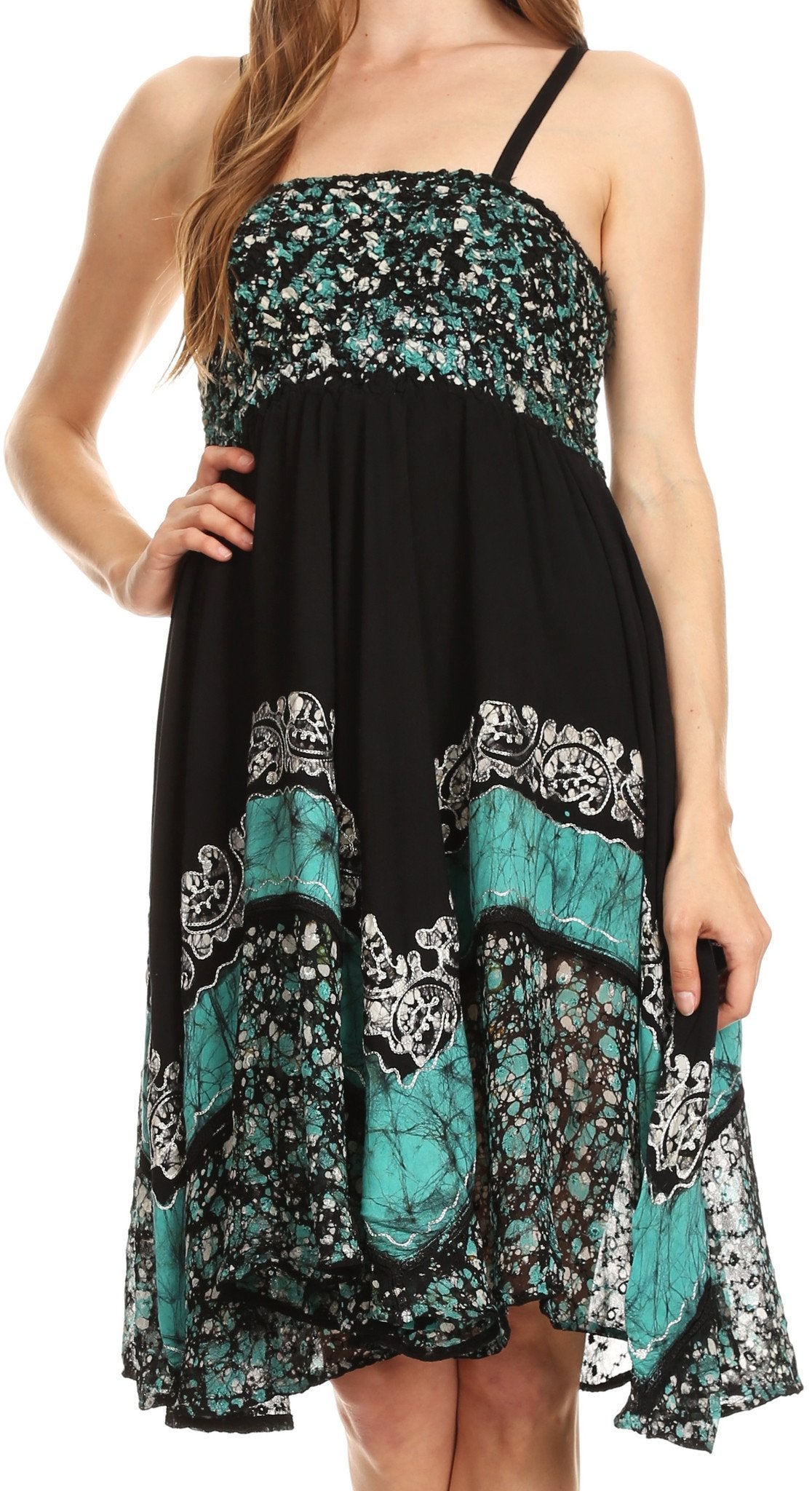 Sakkas Aphrodite Embroidered Batik Dress - Concordia Style Boutique