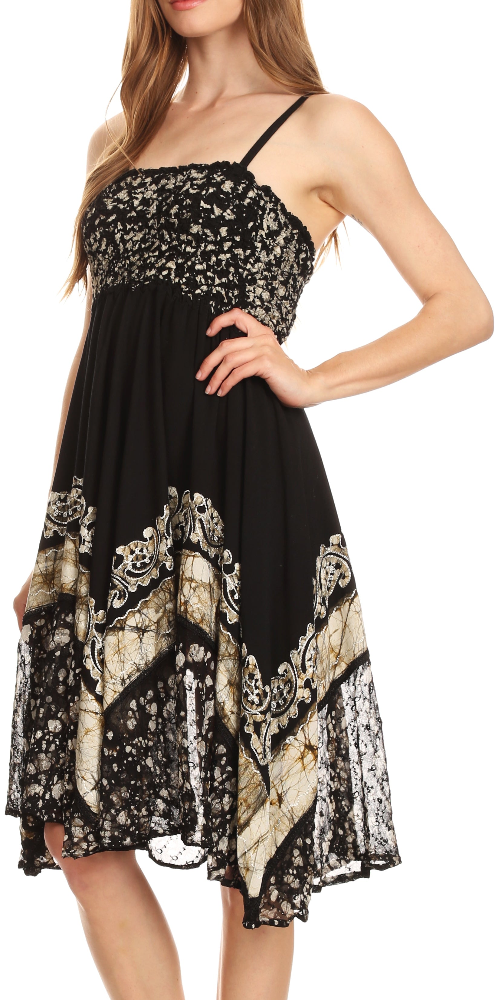 Sakkas Aphrodite Embroidered Batik Dress - Concordia Style Boutique
