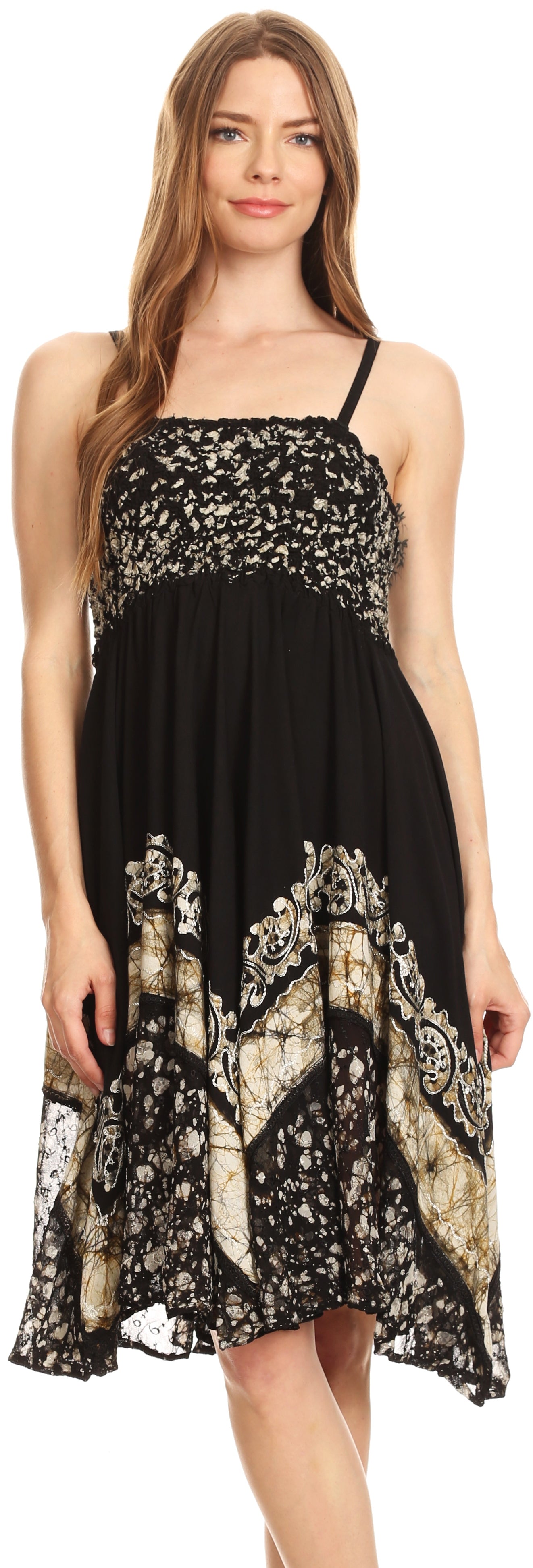 Sakkas Aphrodite Embroidered Batik Dress - Concordia Style Boutique