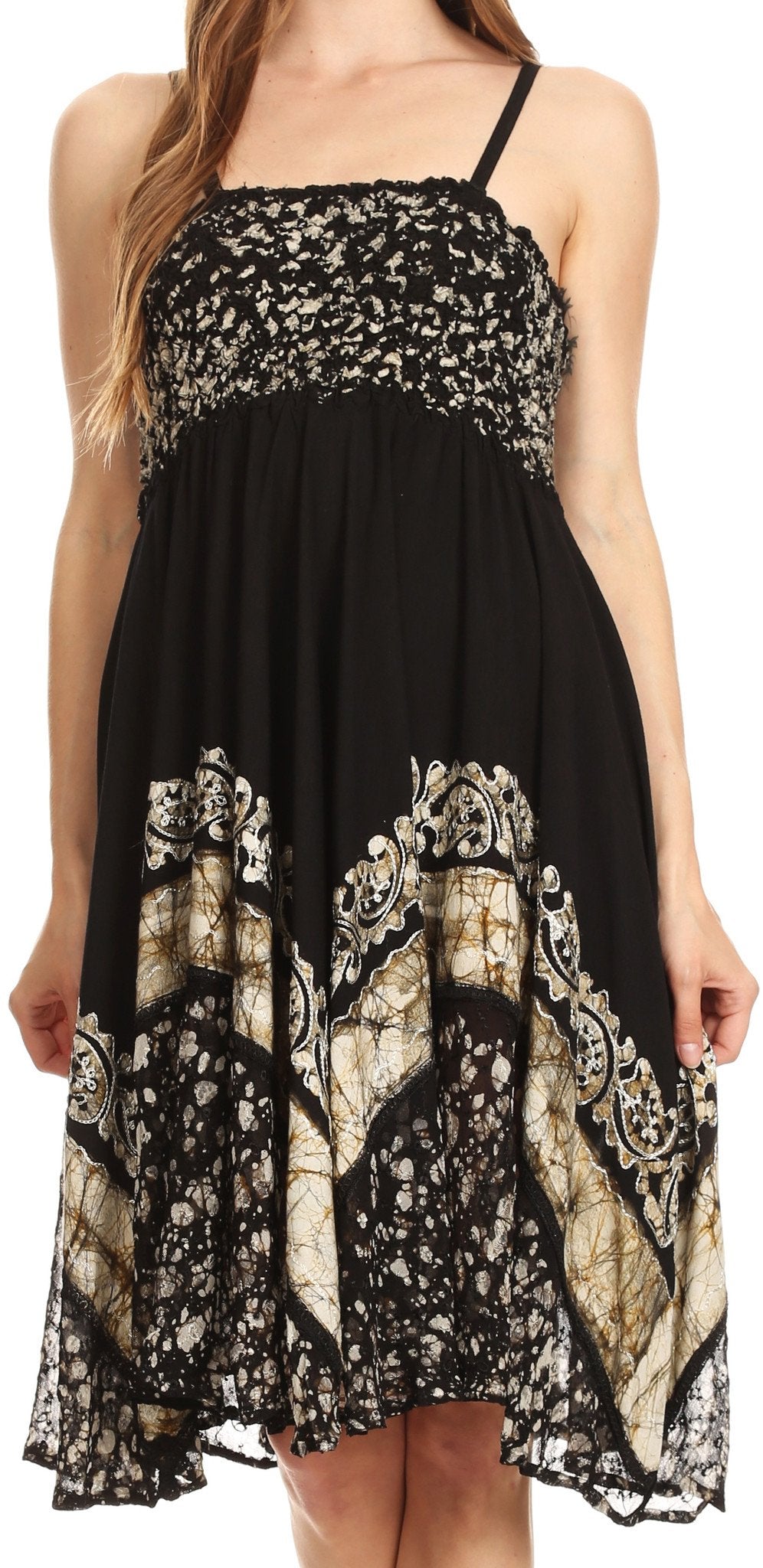 Sakkas Aphrodite Embroidered Batik Dress - Concordia Style Boutique