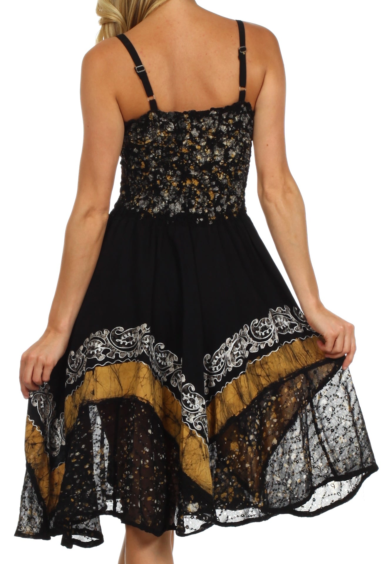 Sakkas Aphrodite Embroidered Batik Dress - Concordia Style Boutique