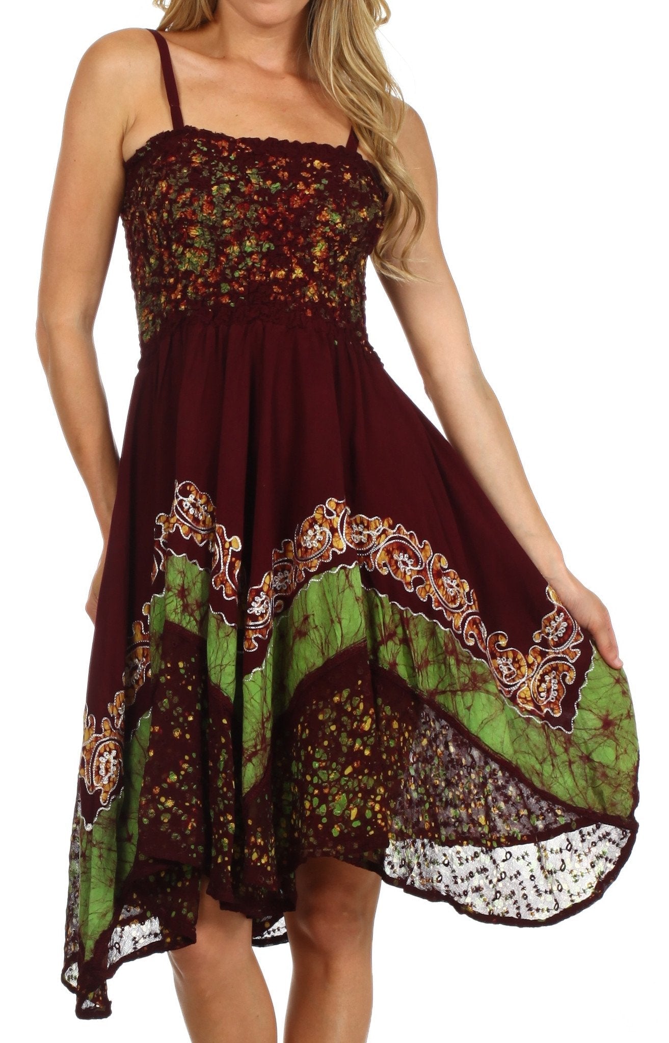 Sakkas Aphrodite Embroidered Batik Dress - Concordia Style Boutique