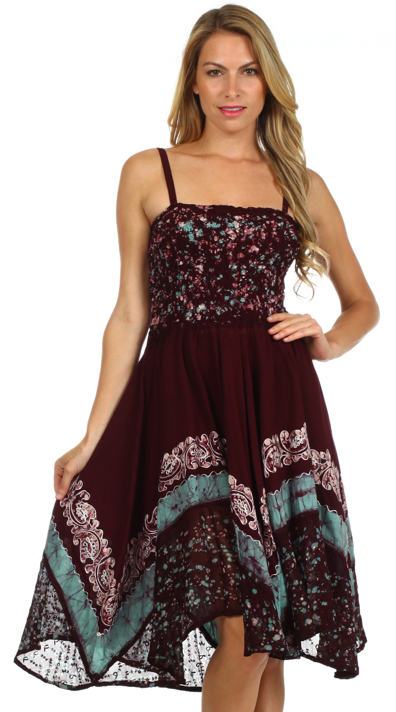 Sakkas Aphrodite Embroidered Batik Dress - Concordia Style Boutique