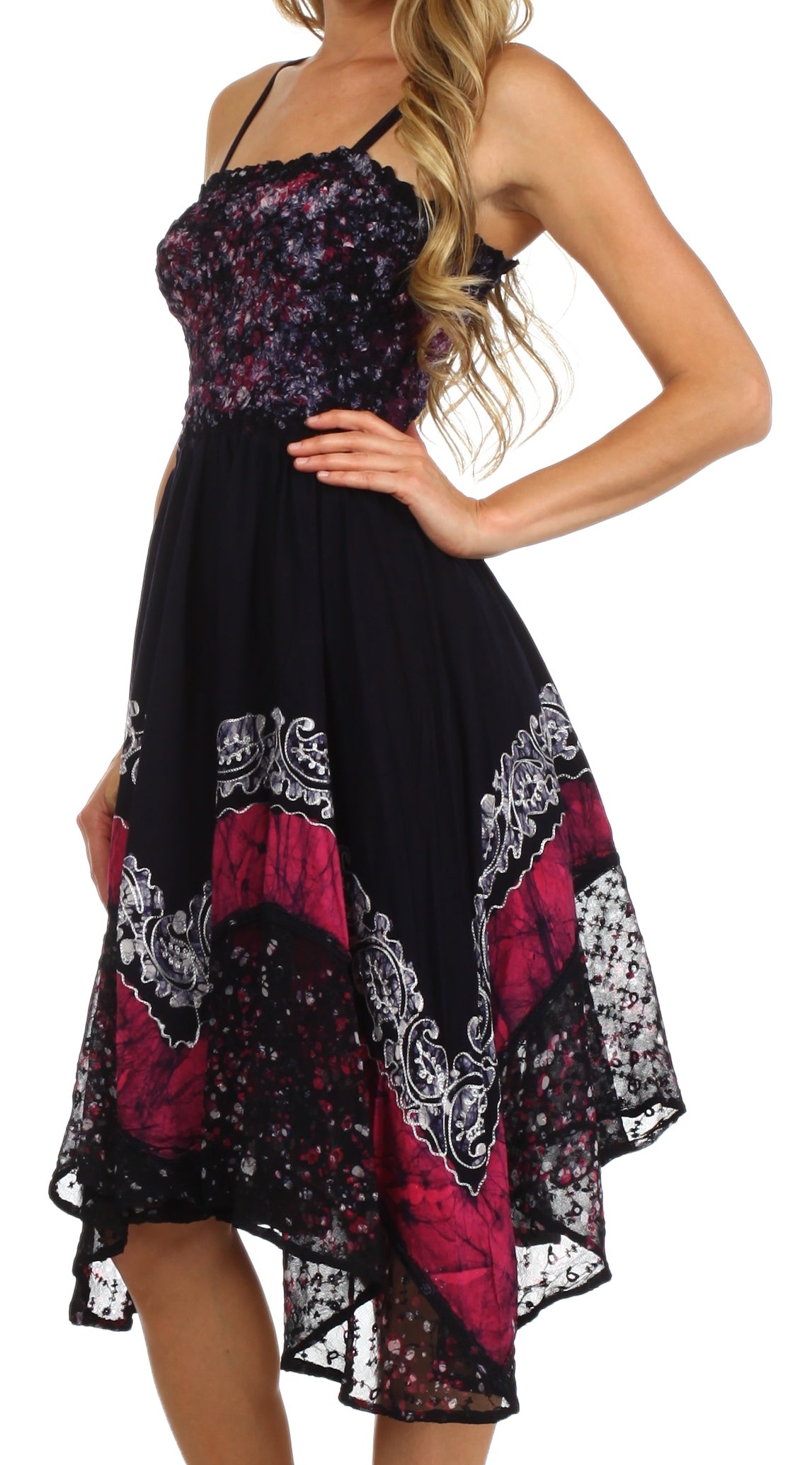 Sakkas Aphrodite Embroidered Batik Dress - Concordia Style Boutique