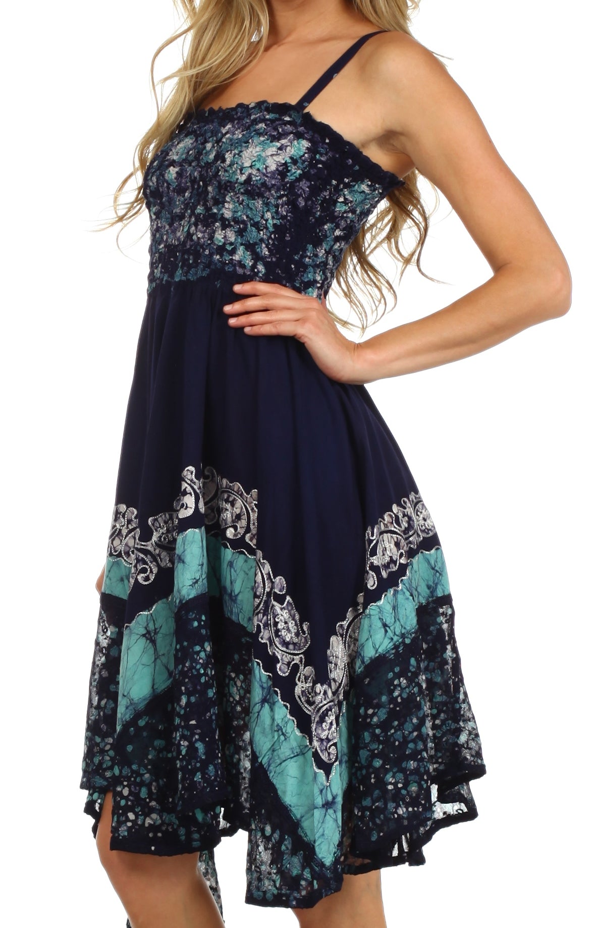Sakkas Aphrodite Embroidered Batik Dress - Concordia Style Boutique