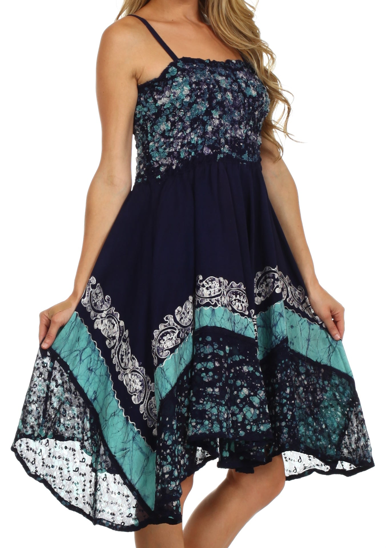 Sakkas Aphrodite Embroidered Batik Dress - Concordia Style Boutique