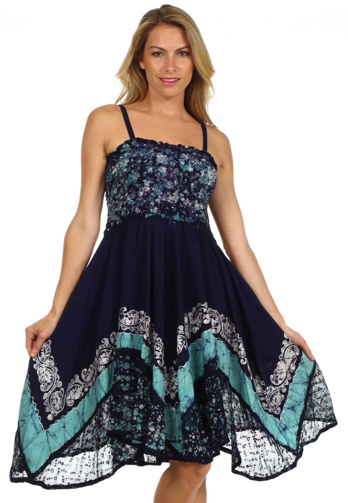 Sakkas Aphrodite Embroidered Batik Dress - Concordia Style Boutique