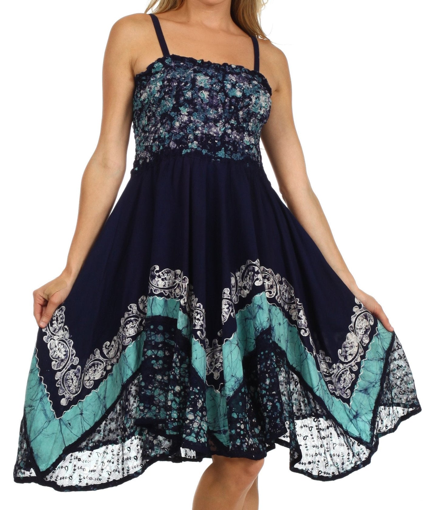 Sakkas Aphrodite Embroidered Batik Dress - Concordia Style Boutique