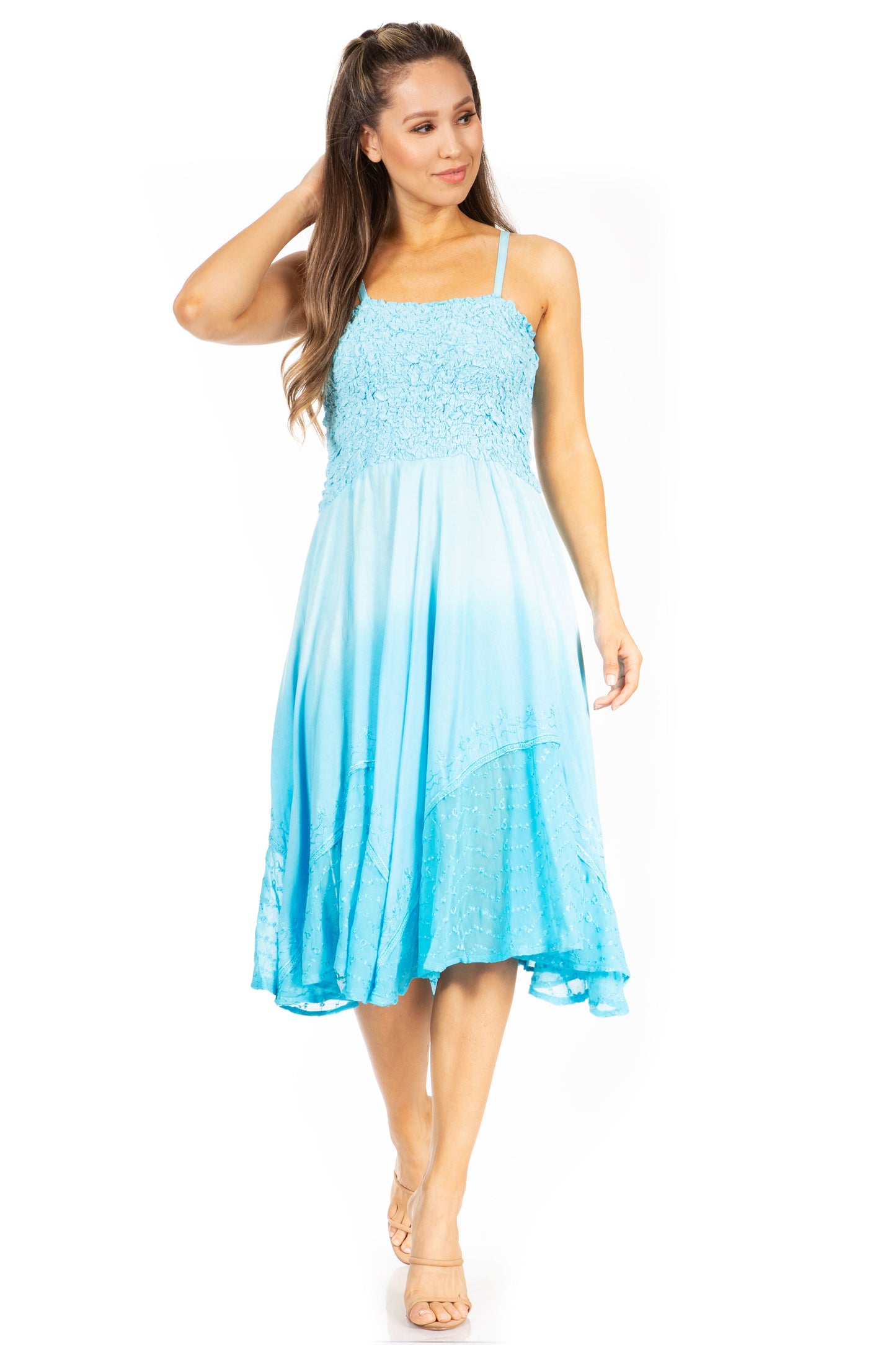 Sakkas Aphrodite Embroidered Batik Dress - Concordia Style Boutique
